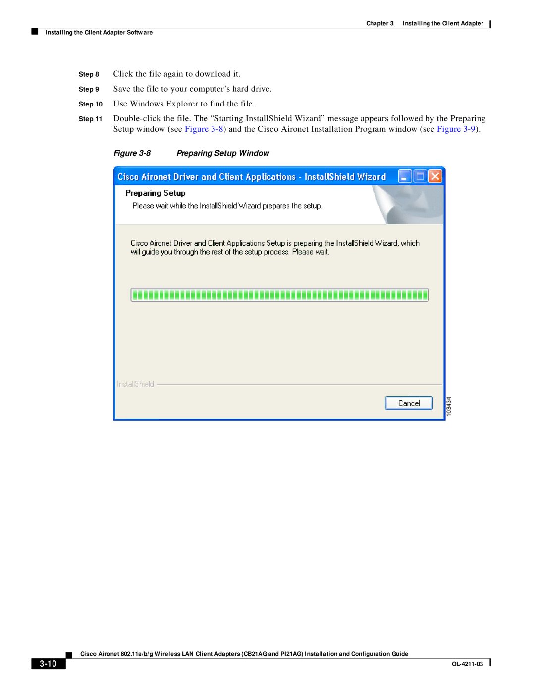 Cisco Systems CB21AG manual Preparing Setup Window 