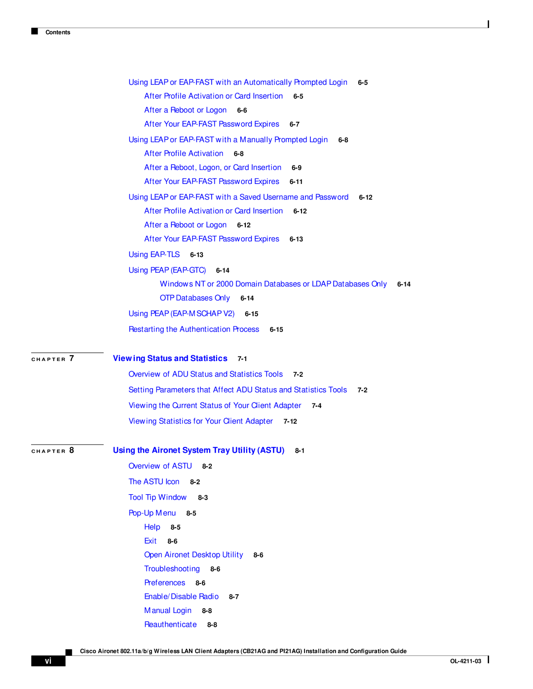 Cisco Systems CB21AG manual Pop-Up Menu Help Exit 