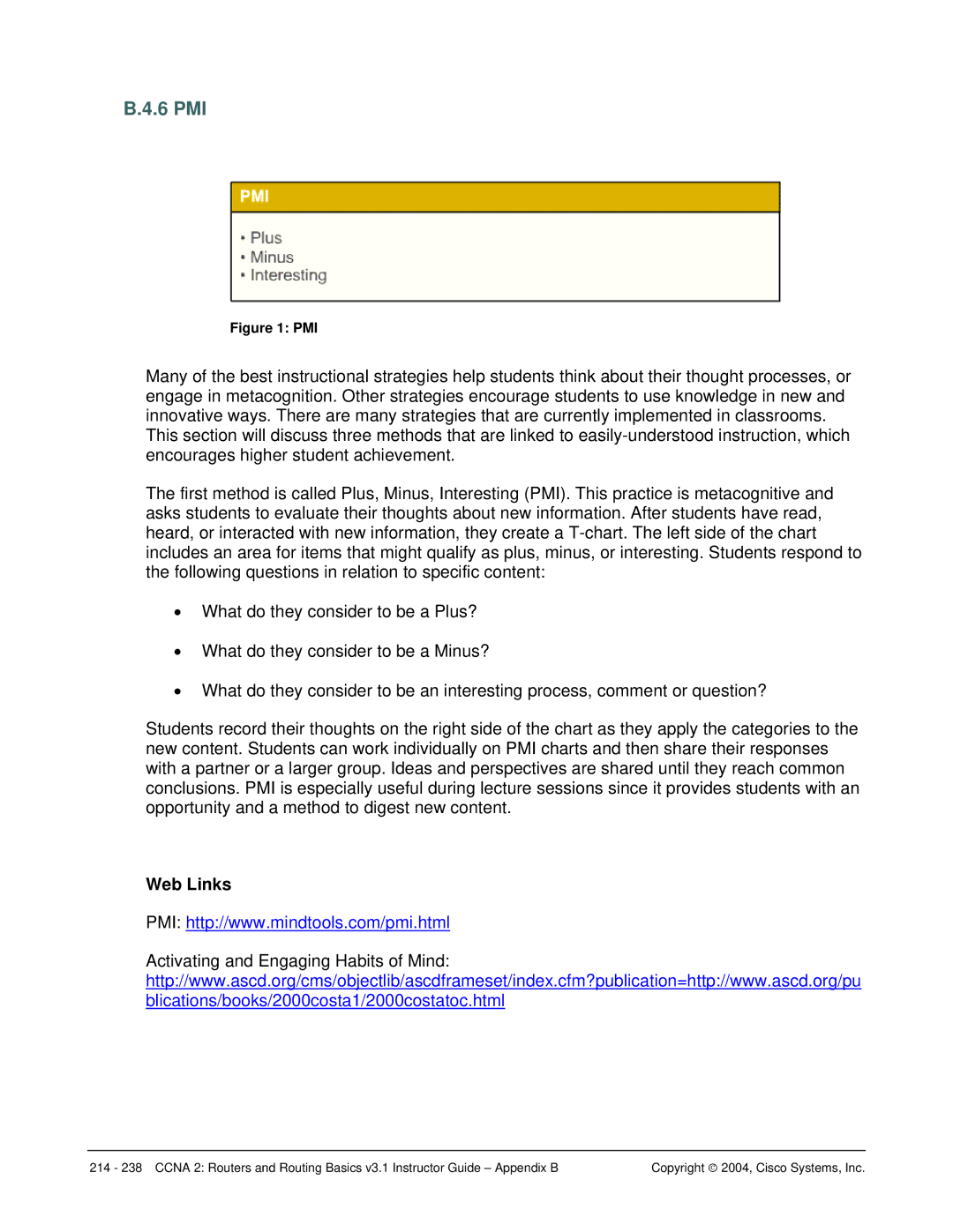 Cisco Systems CCNA 2 manual 6 PMI, Pmi 