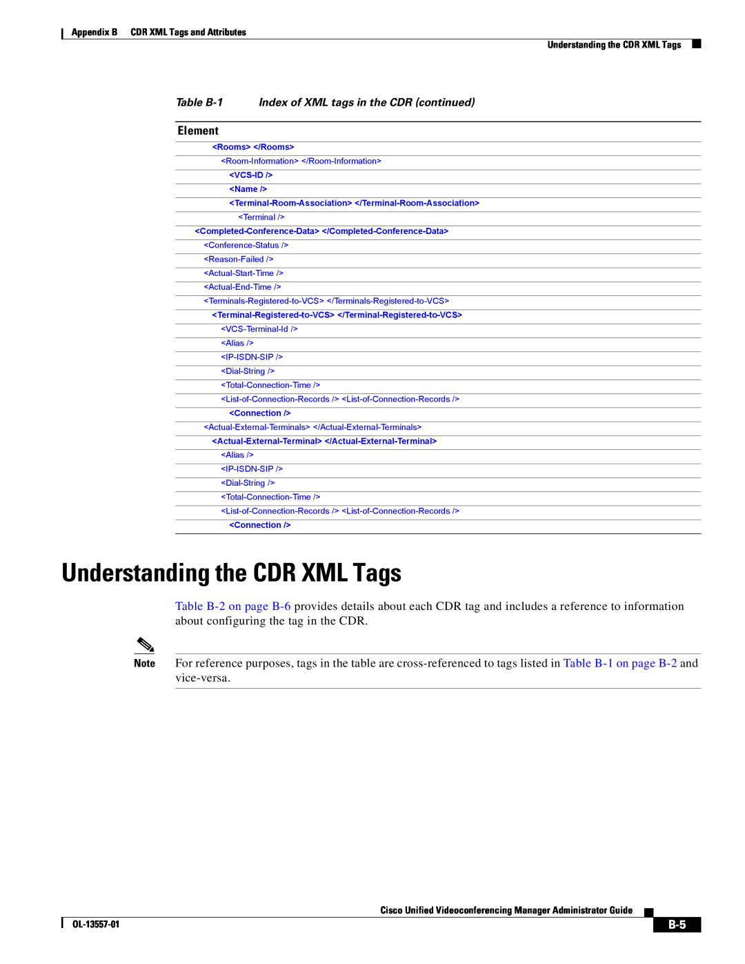 Cisco Systems appendix Understanding the CDR XML Tags, Element 