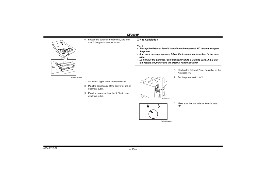 Cisco Systems CF2001P user manual Rite Caliblation 