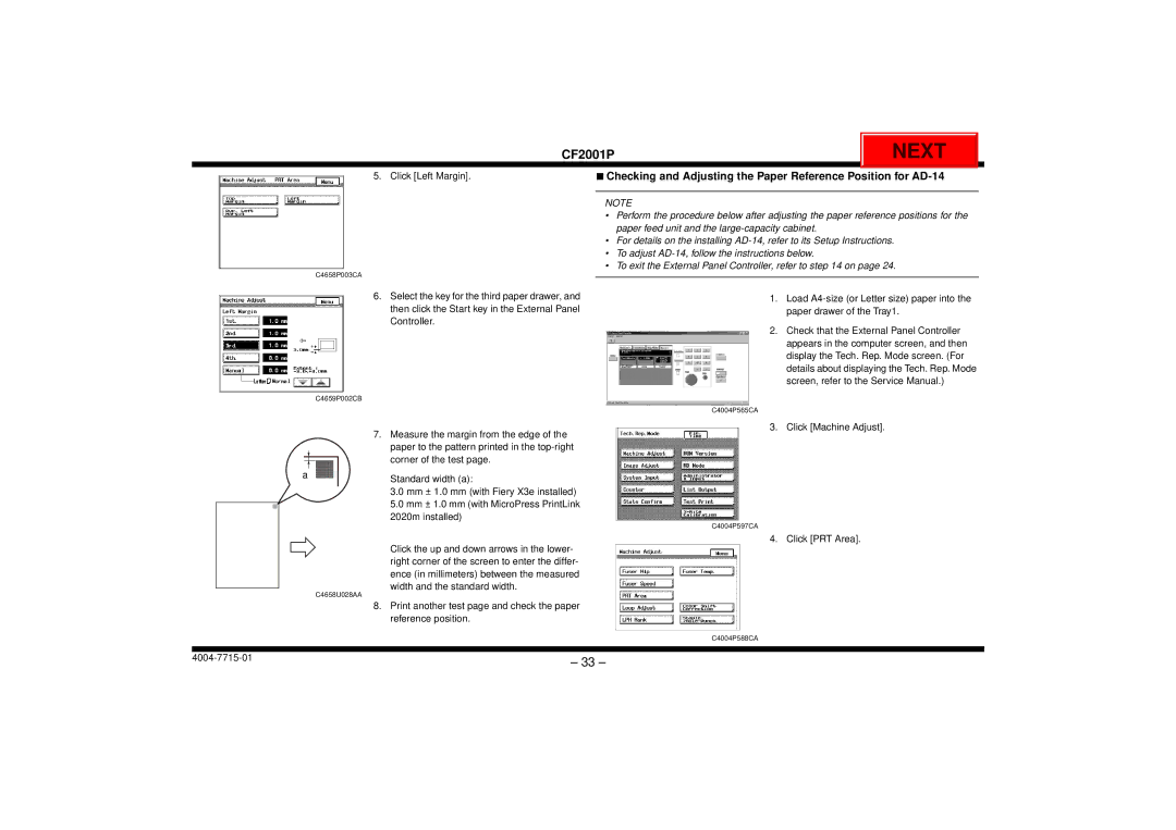 Cisco Systems CF2001P user manual Click Left Margin 