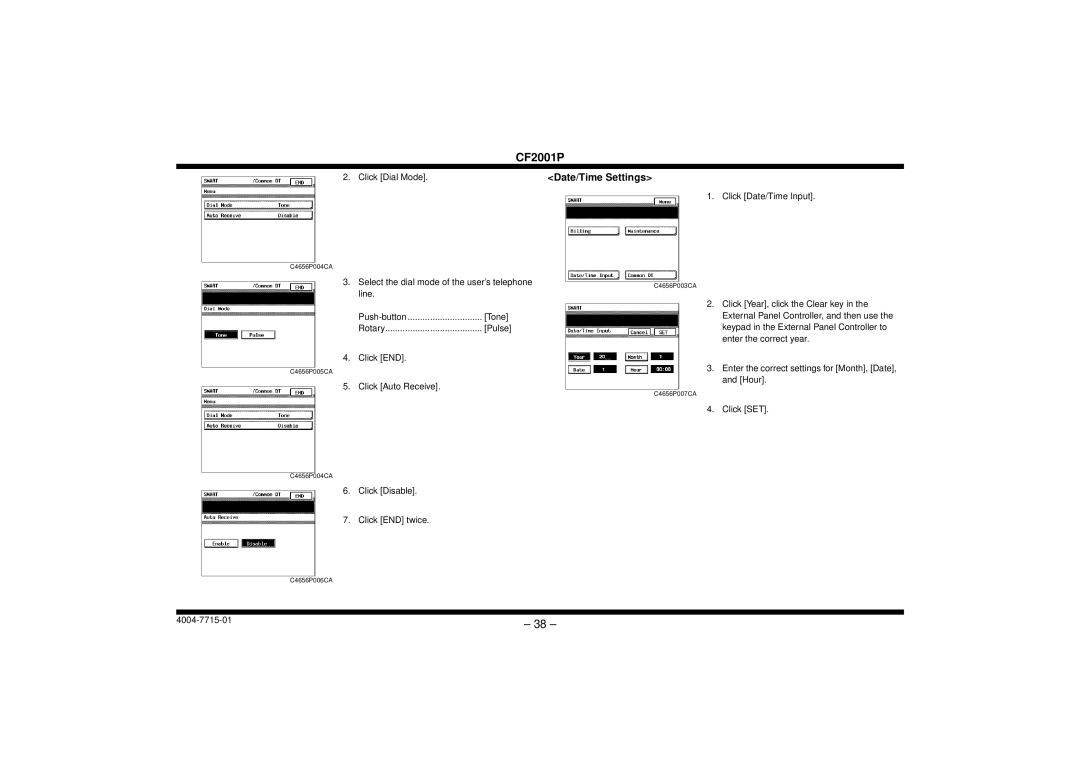 Cisco Systems CF2001P user manual Date/Time Settings 