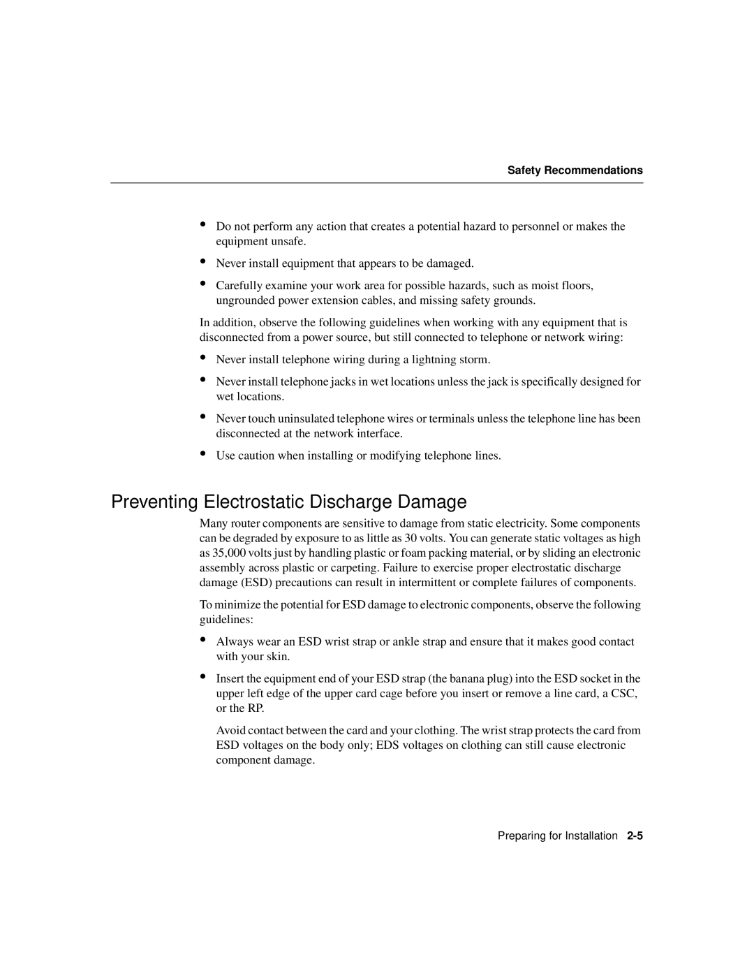 Cisco Systems Cisco 12008 manual Preventing Electrostatic Discharge Damage 