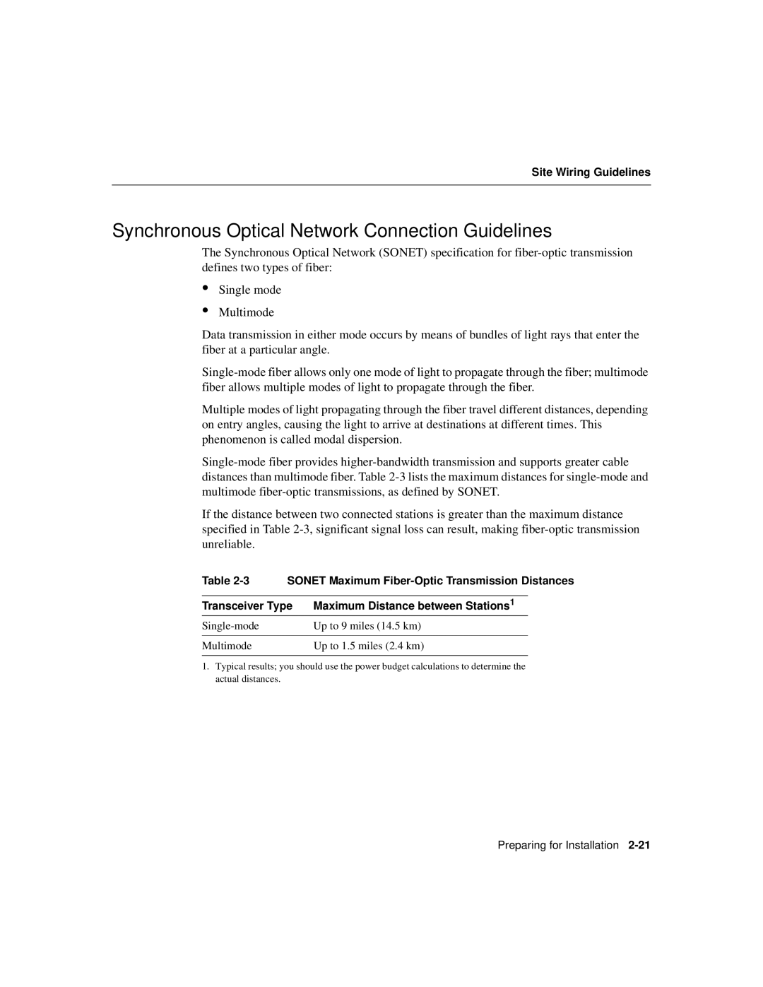 Cisco Systems Cisco 12008 manual Synchronous Optical Network Connection Guidelines 