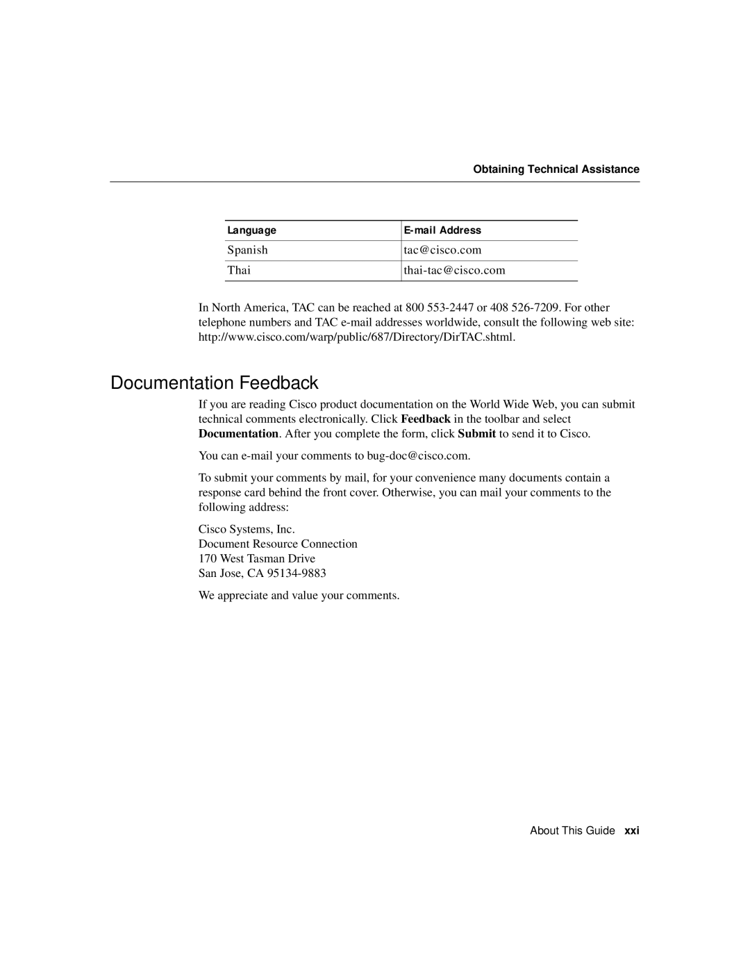 Cisco Systems Cisco 12008 manual Documentation Feedback 