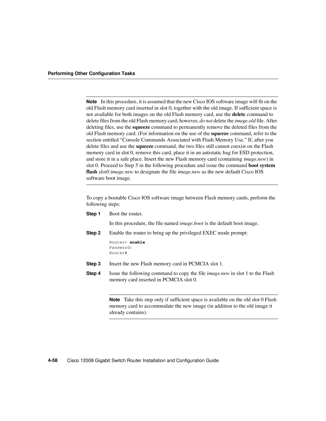 Cisco Systems Cisco 12008 manual Performing Other Configuration Tasks 