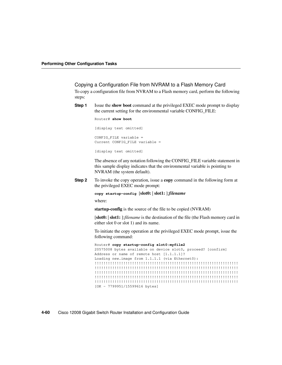 Cisco Systems Cisco 12008 manual Router# show boot 