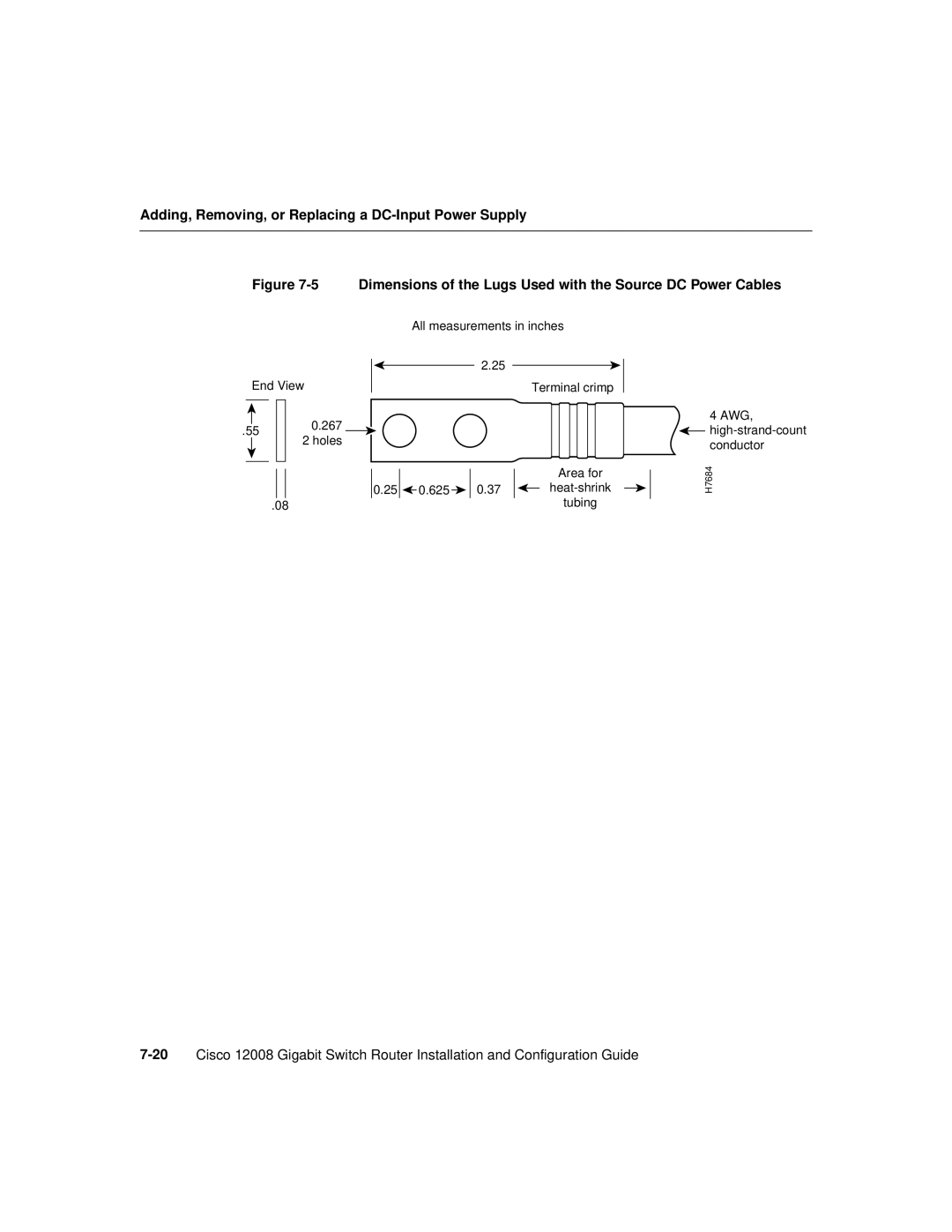 Cisco Systems Cisco 12008 manual Dimensions of the Lugs Used with the Source DC Power Cables 