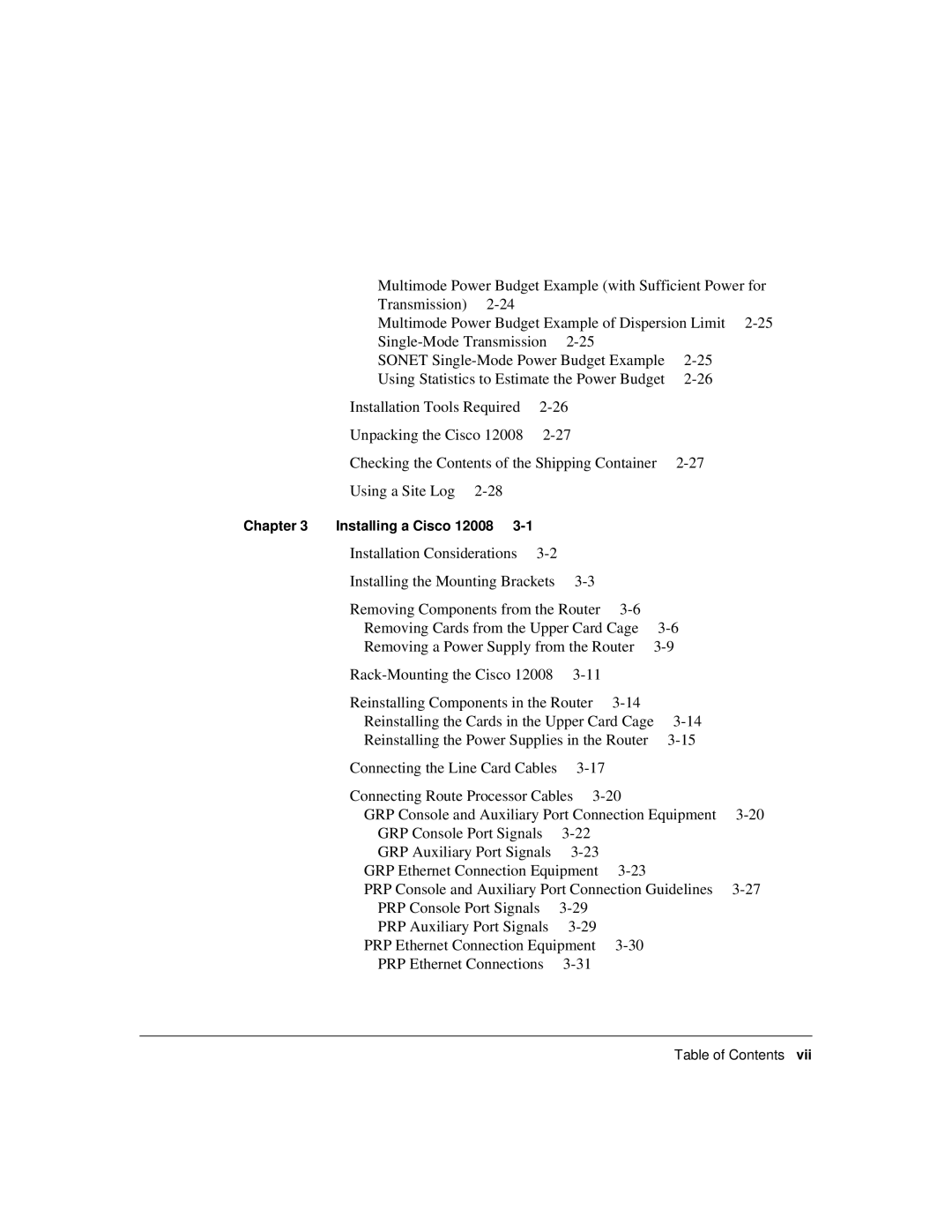 Cisco Systems manual Chapter Installing a Cisco 12008 