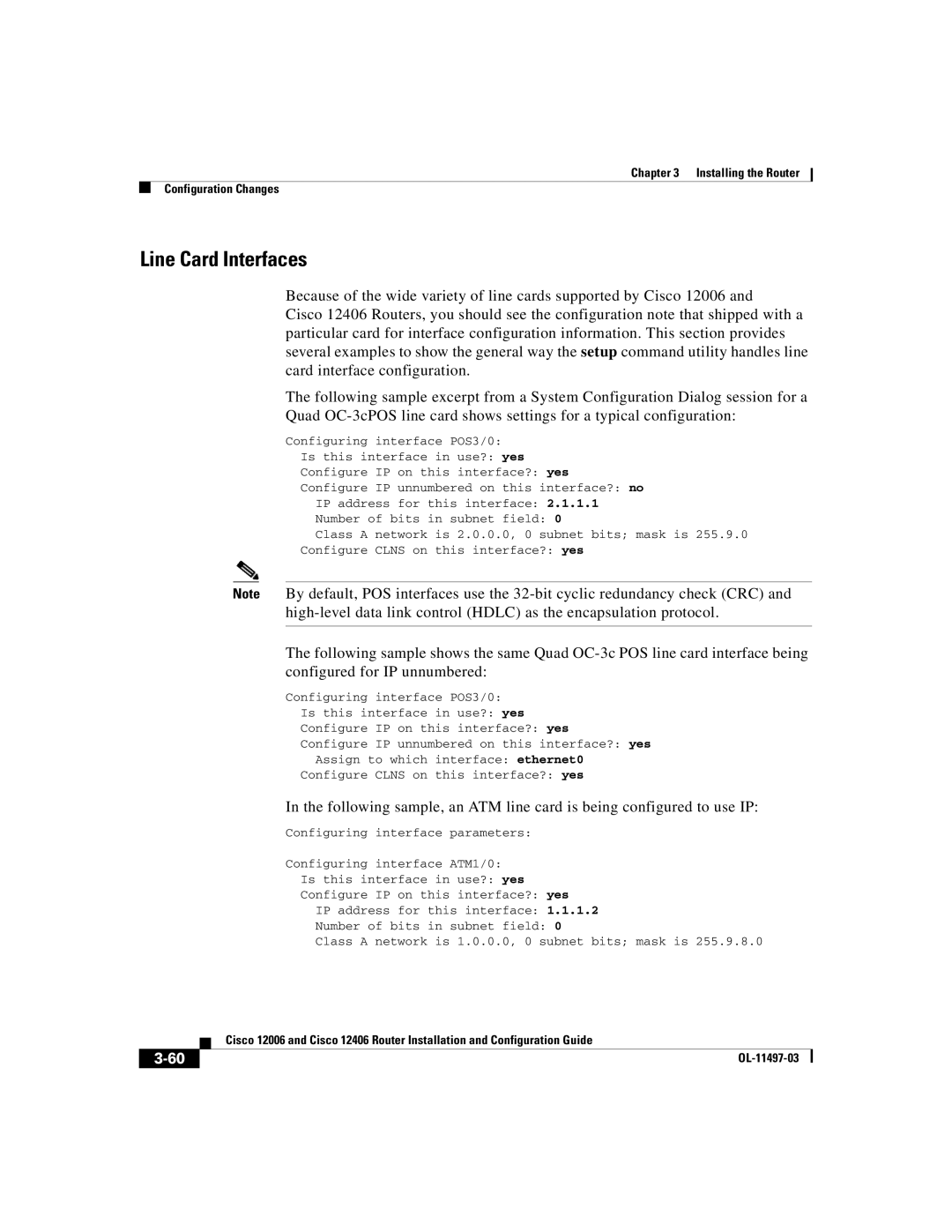 Cisco Systems Cisco 12406, Cisco 12006 manual Line Card Interfaces 