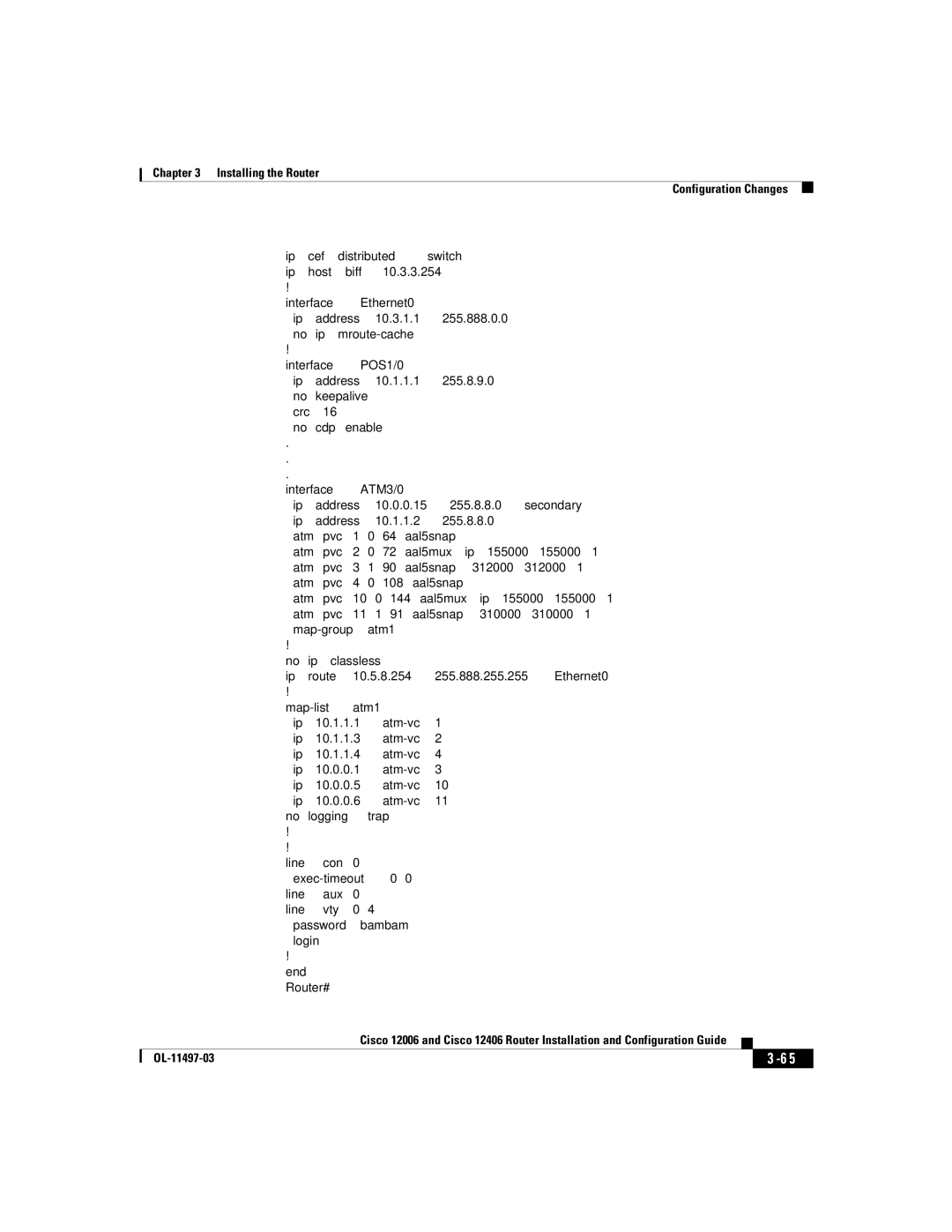 Cisco Systems Cisco 12006, Cisco 12406 manual No logging trap 