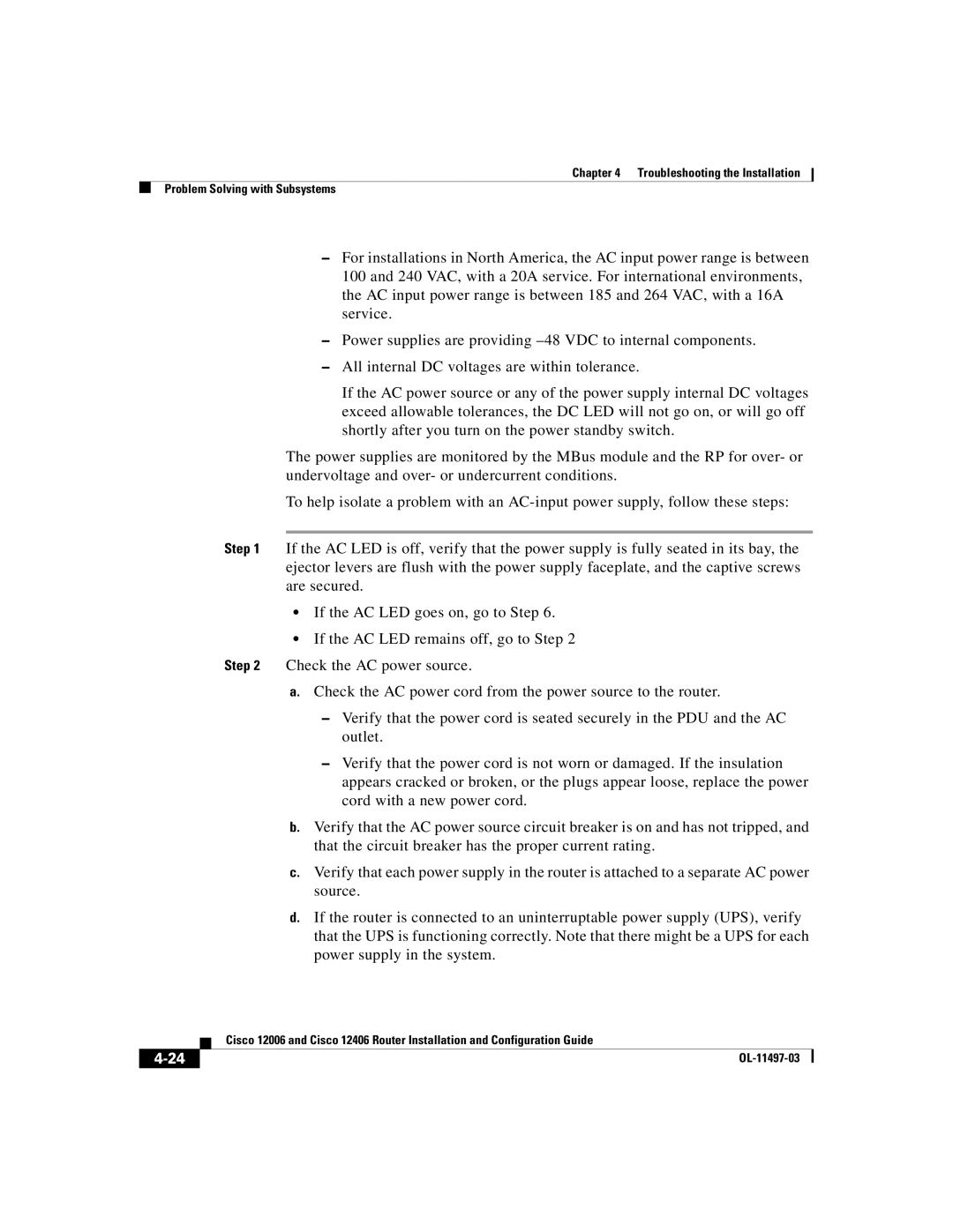 Cisco Systems Cisco 12406, Cisco 12006 manual OL-11497-03 