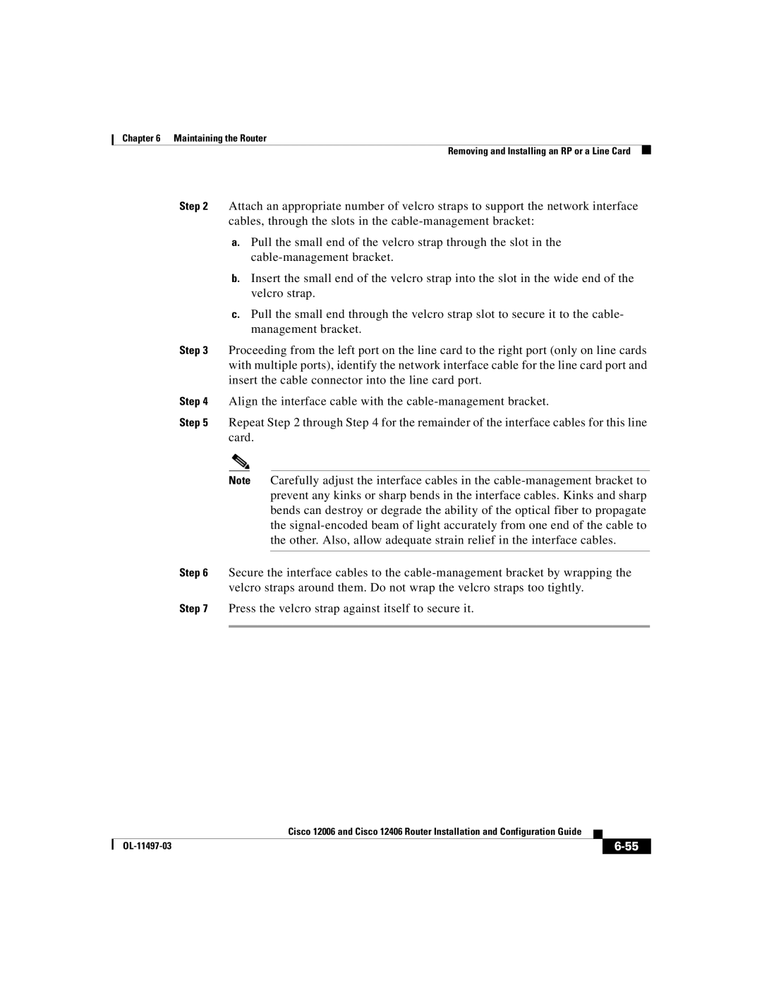 Cisco Systems Cisco 12006, Cisco 12406 manual OL-11497-03 