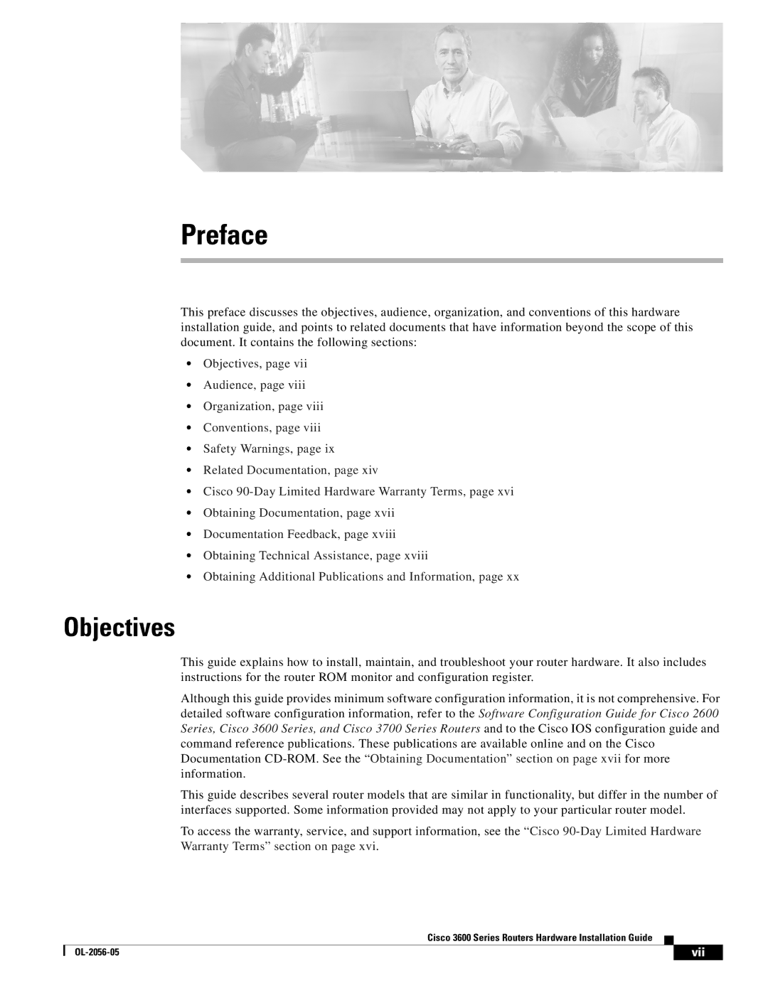 Cisco Systems Cisco 3600 manual Preface, Objectives 