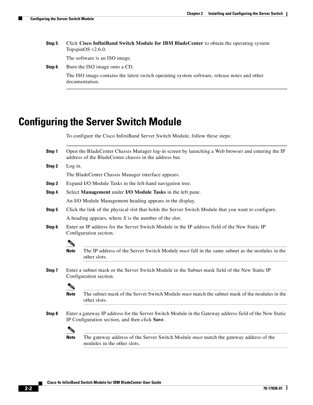 Cisco Systems Cisco 4x manual Configuring the Server Switch Module, Modules in the other slots 