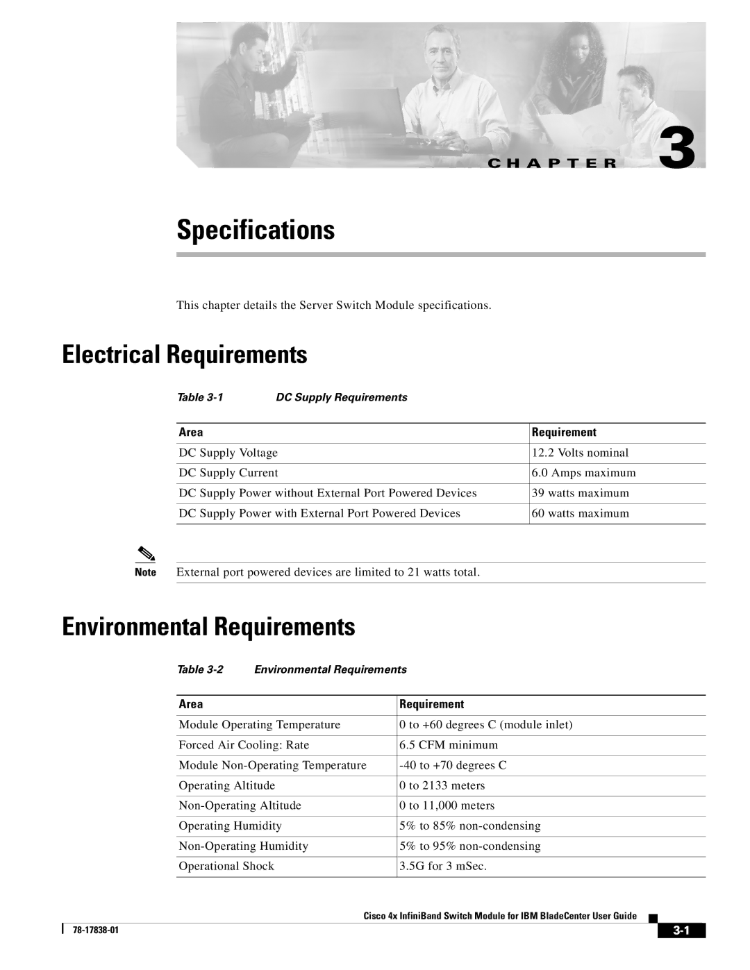 Cisco Systems Cisco 4x manual Electrical Requirements, Environmental Requirements 