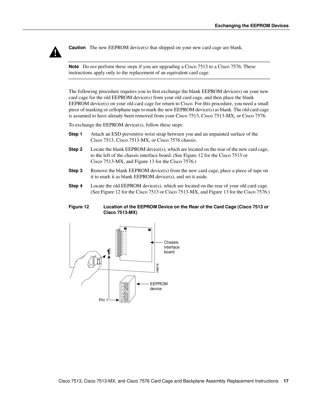 Cisco Systems CISCO7576, Cisco 7513-MX manual Pin 