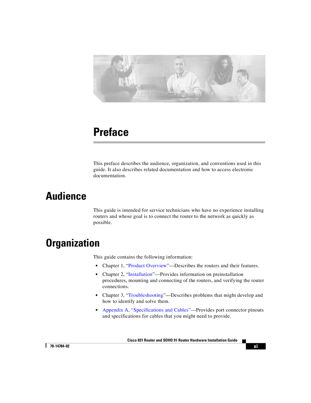 Cisco Systems Cisco 831 manual Audience, Organization 