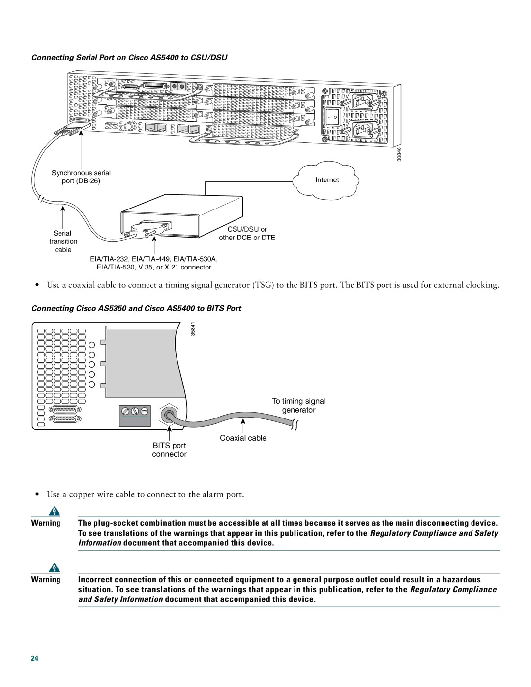 Cisco Systems Cisco AS5400, Cisco AS5350 quick start Information document that accompanied this device 