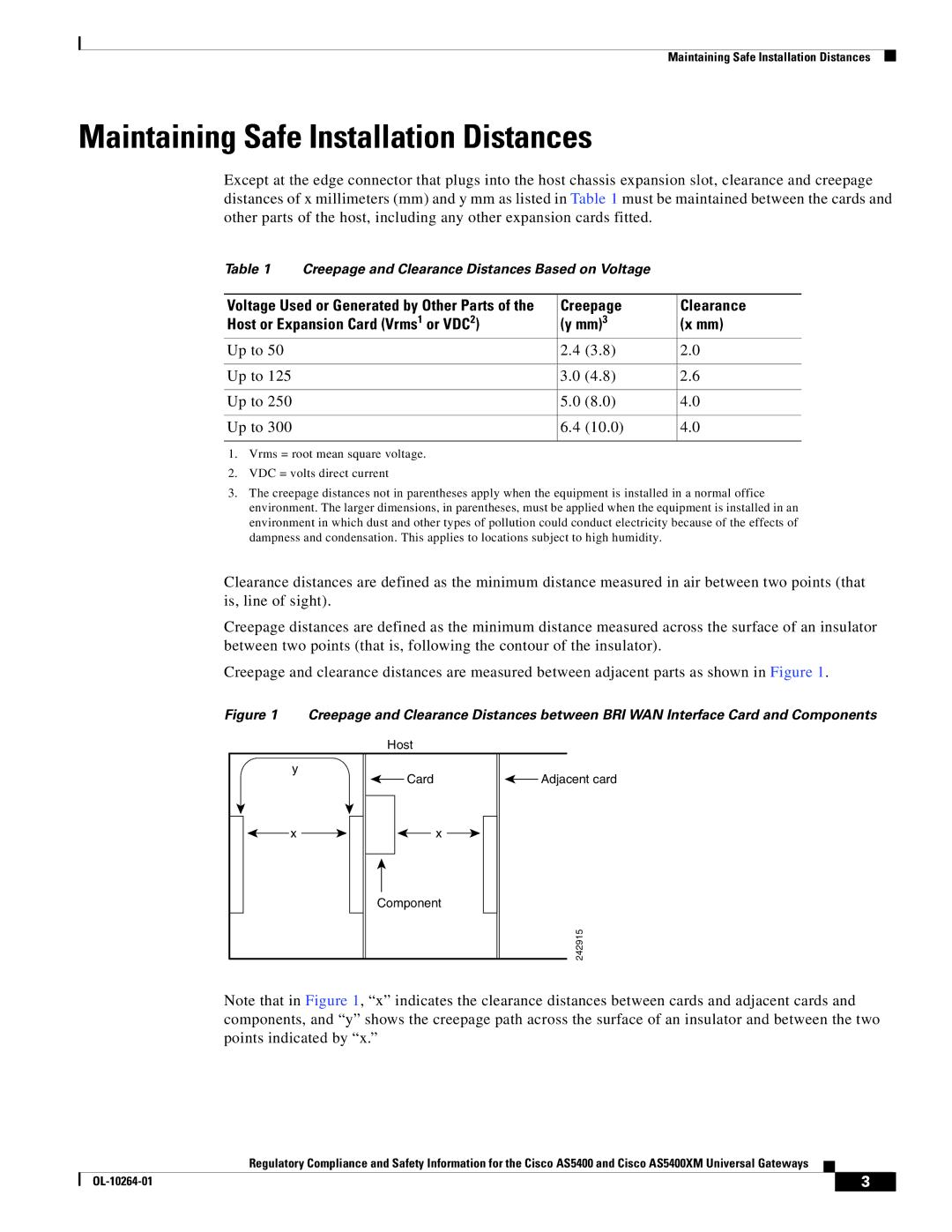 Cisco Systems Cisco AS5400XM important safety instructions Maintaining Safe Installation Distances 