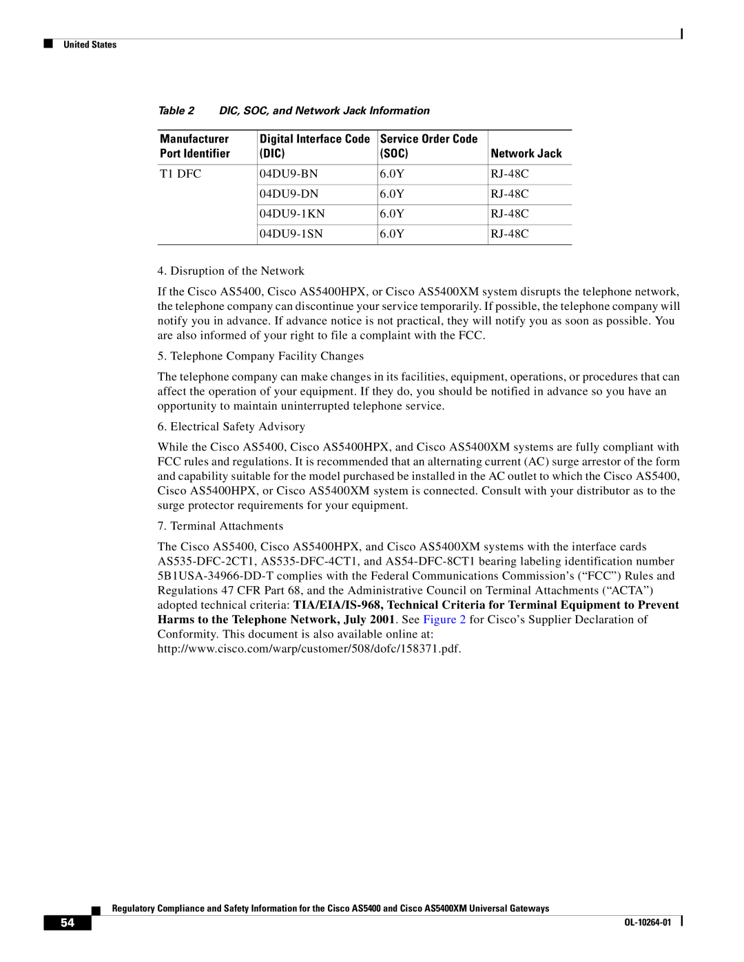 Cisco Systems Cisco AS5400XM important safety instructions Dic Soc 