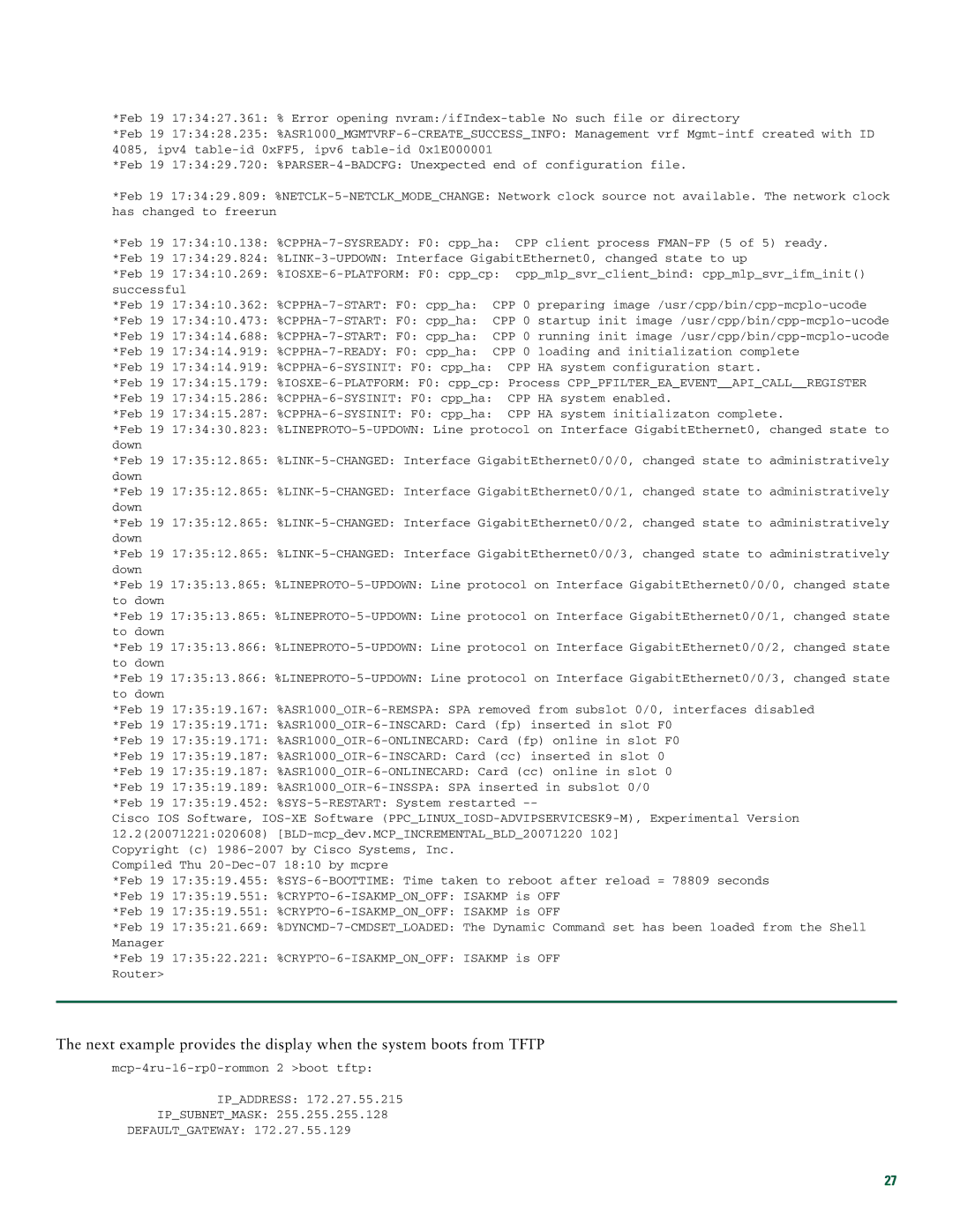 Cisco Systems Cisco ASR 1006 quick start 