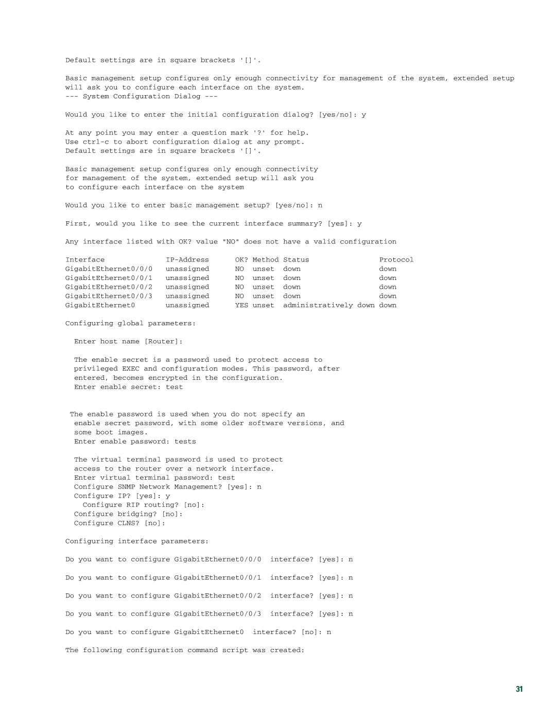 Cisco Systems Cisco ASR 1006 quick start Ok? 