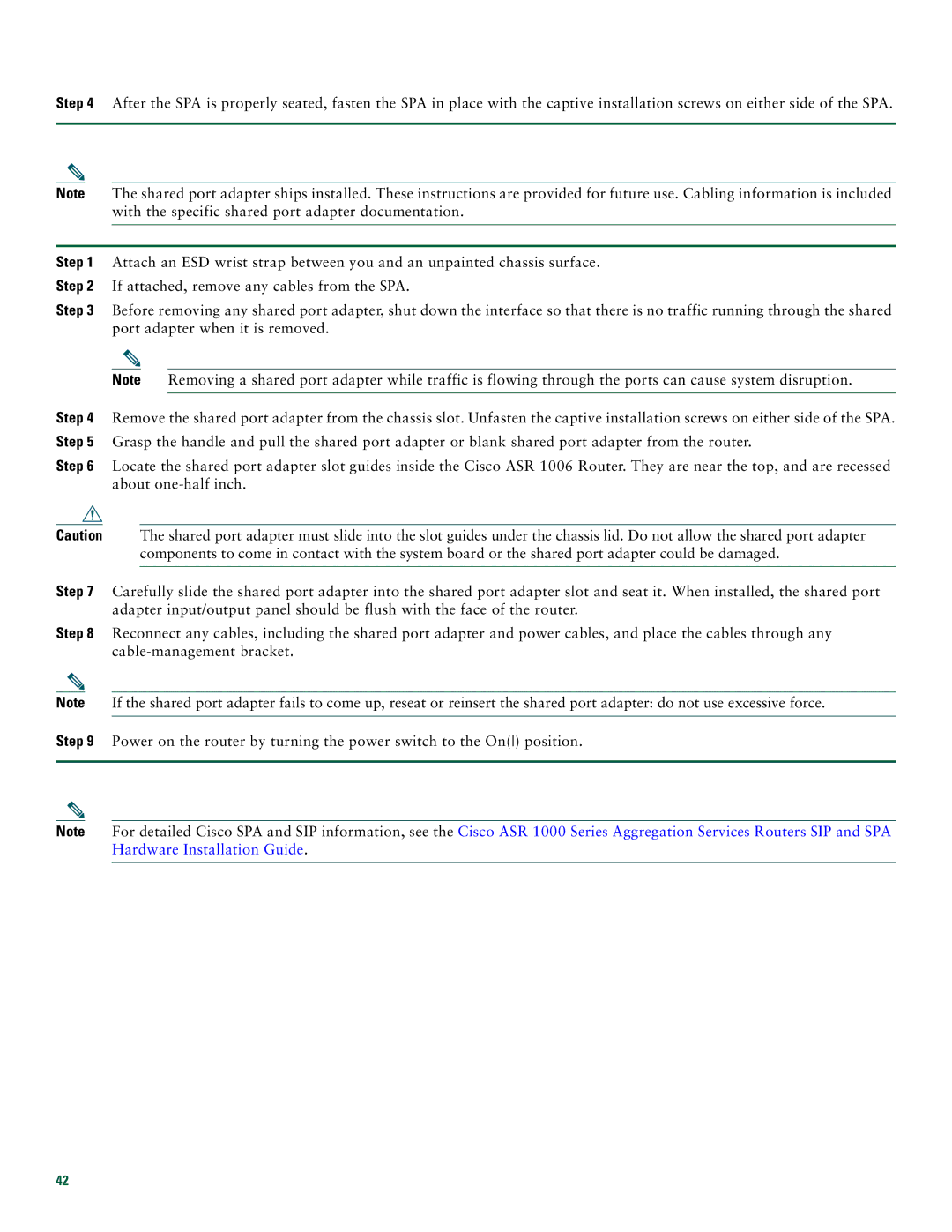 Cisco Systems Cisco ASR 1006 quick start 