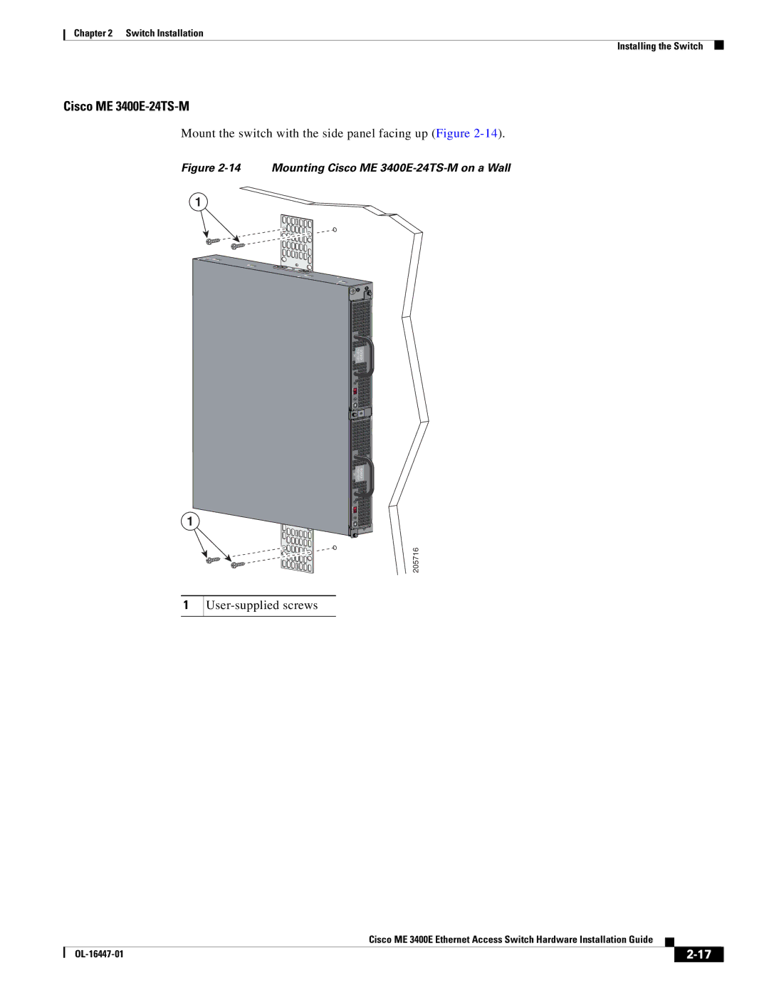 Cisco Systems manual Cisco ME 3400E-24TS-M 