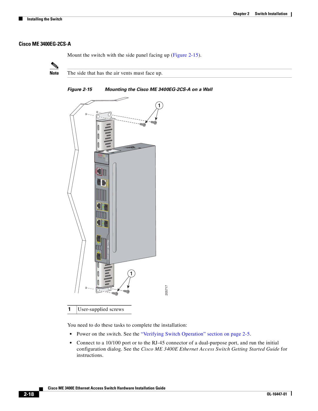 Cisco Systems manual Cisco ME 3400EG-2CS-A 