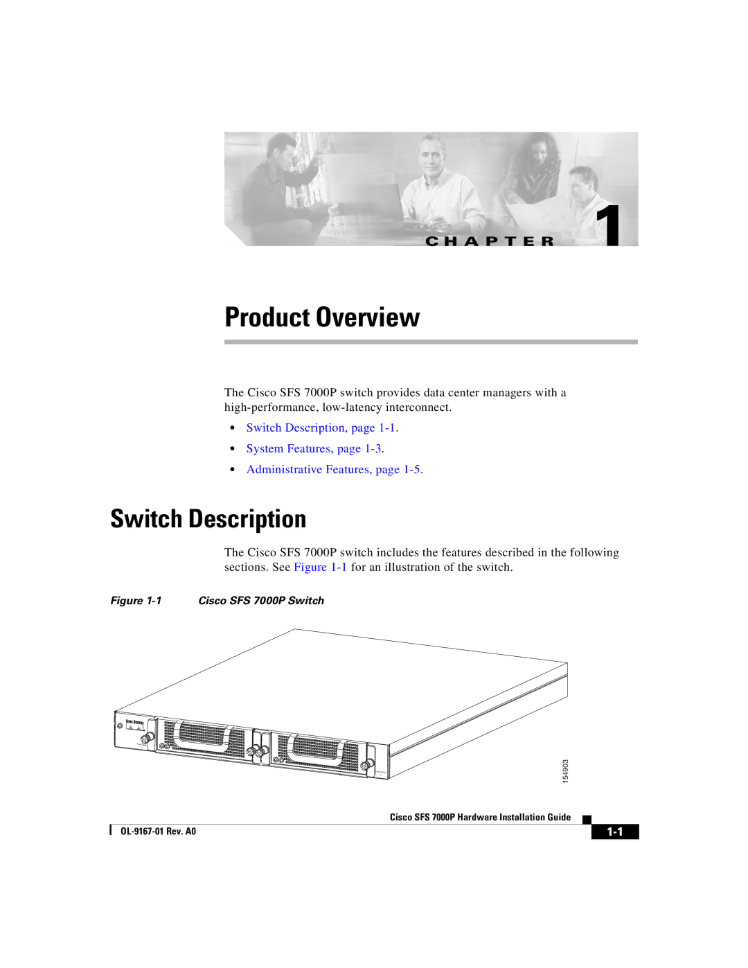 Cisco Systems Cisco SFS 7000P manual Product Overview, Switch Description 