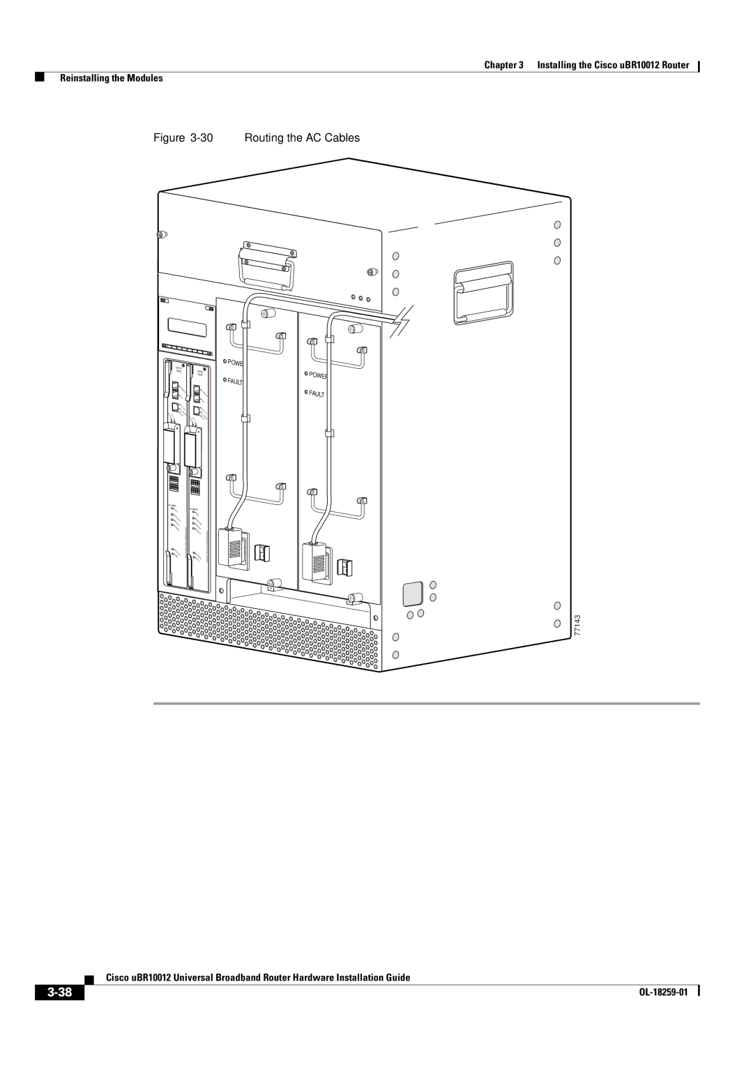 Cisco Systems Cisco uBR10012 manual Routing the AC Cables 