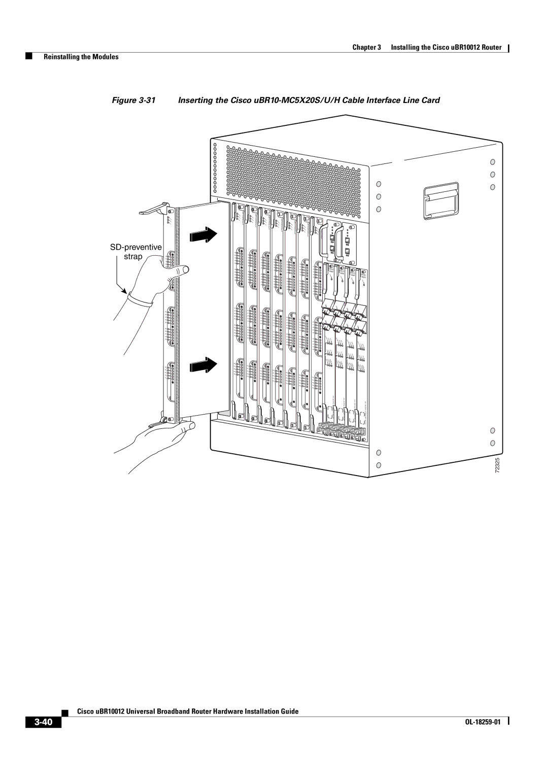 Cisco Systems Cisco uBR10012 manual SD-preventive Strap 