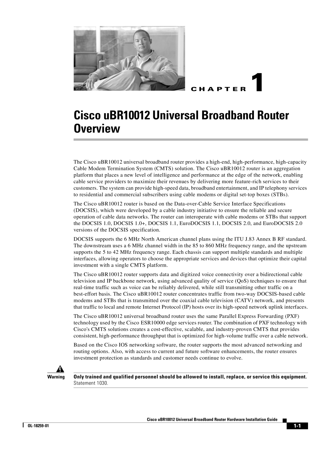 Cisco Systems manual Cisco uBR10012 Universal Broadband Router Overview 