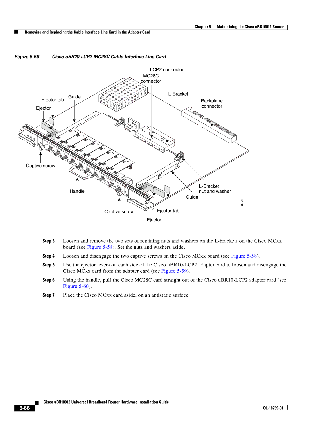 Cisco Systems Cisco uBR10012 manual Cisco uBR10-LCP2-MC28C Cable Interface Line Card 