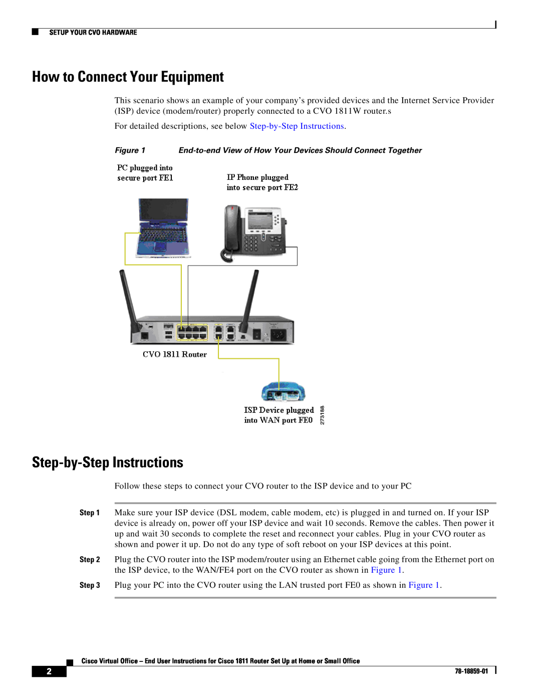 Cisco Systems CISCO1811 manual How to Connect Your Equipment, Step-by-Step Instructions 