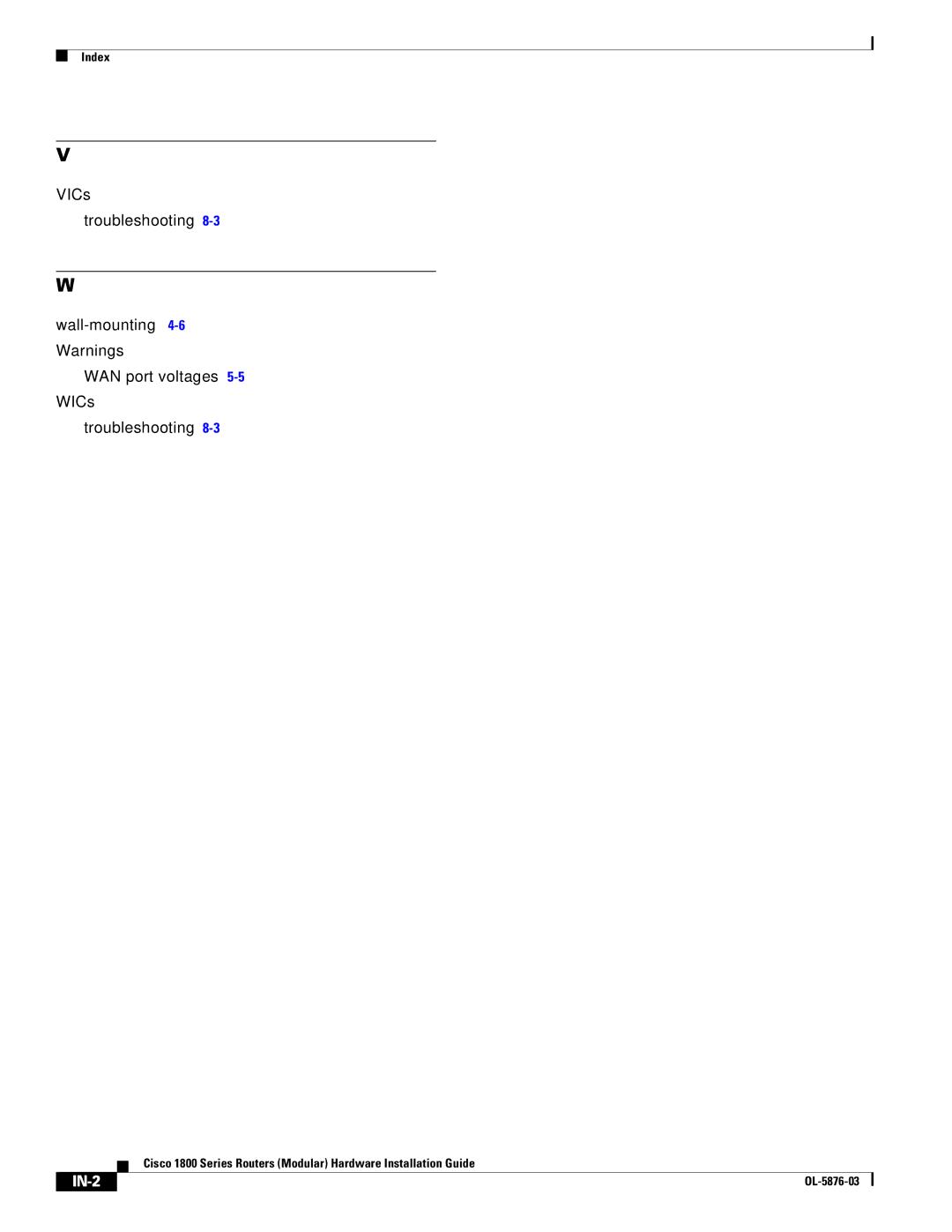 Cisco Systems CISCO1841-HSEC/K9-RF manual IN-2 