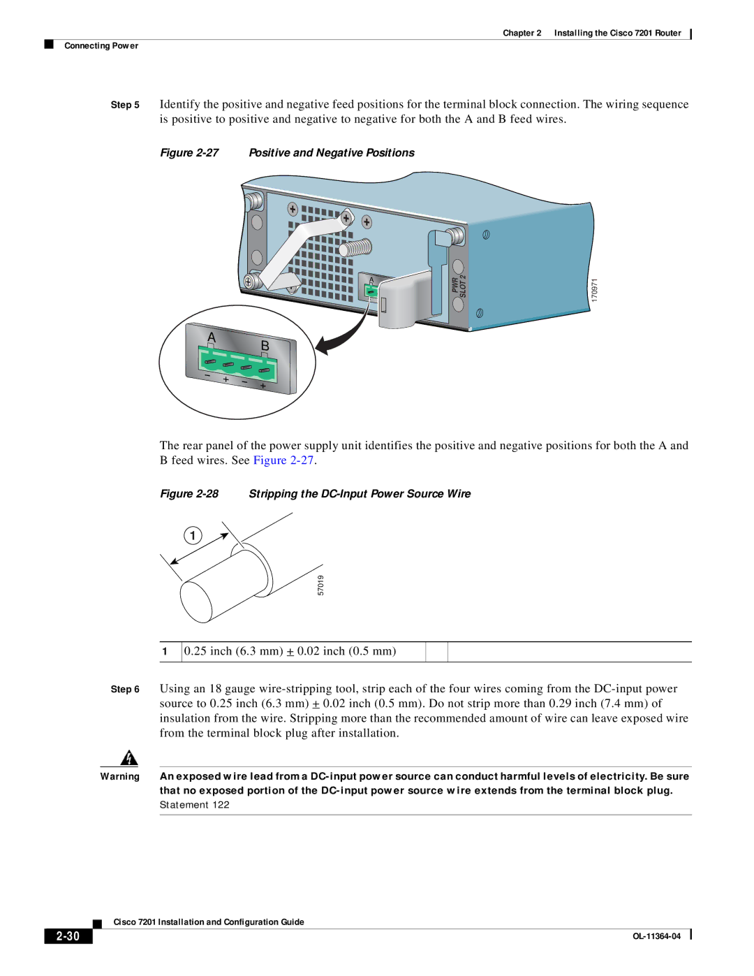 Cisco Systems CISCO7201 manual Positive and Negative Positions 