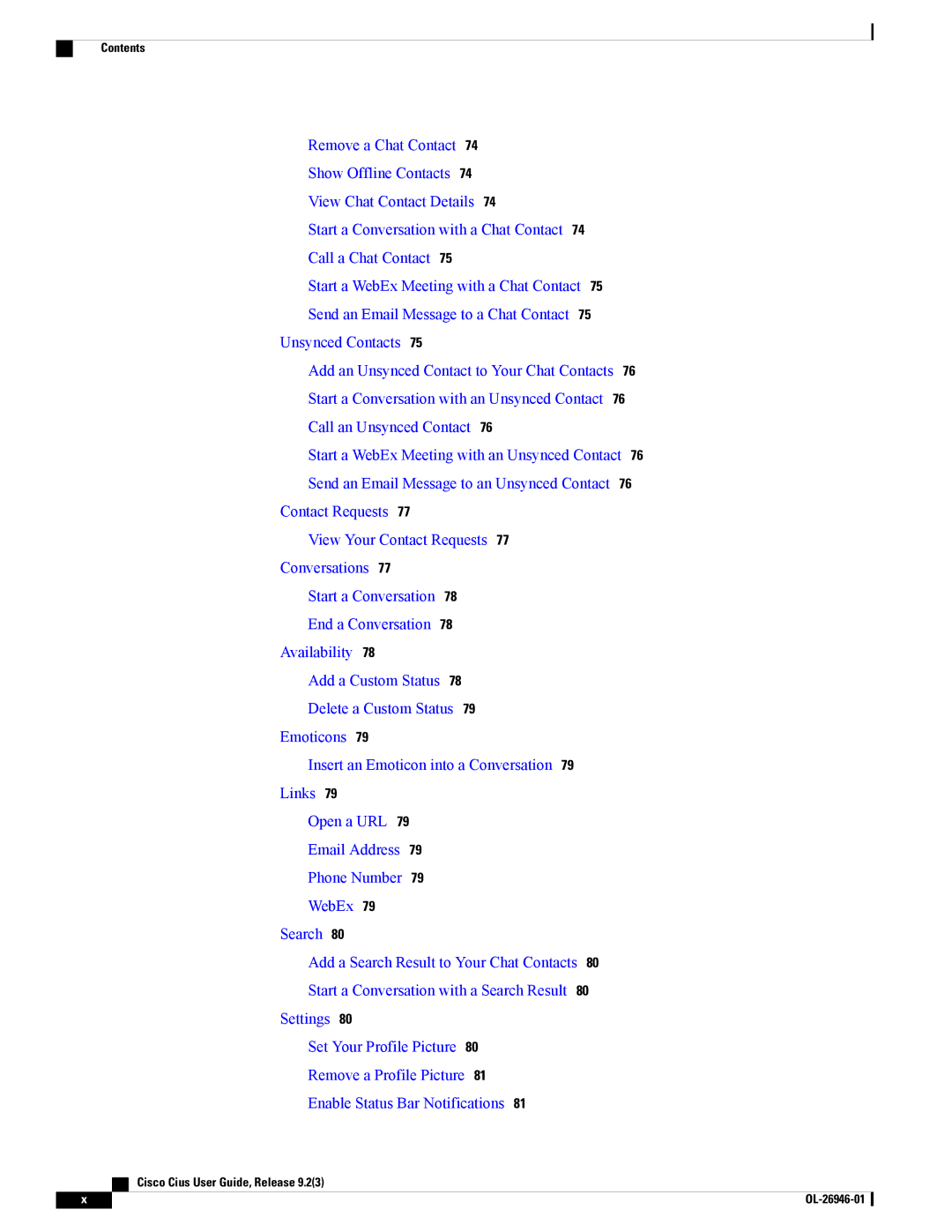 Cisco Systems CiscoCius manual Contents 