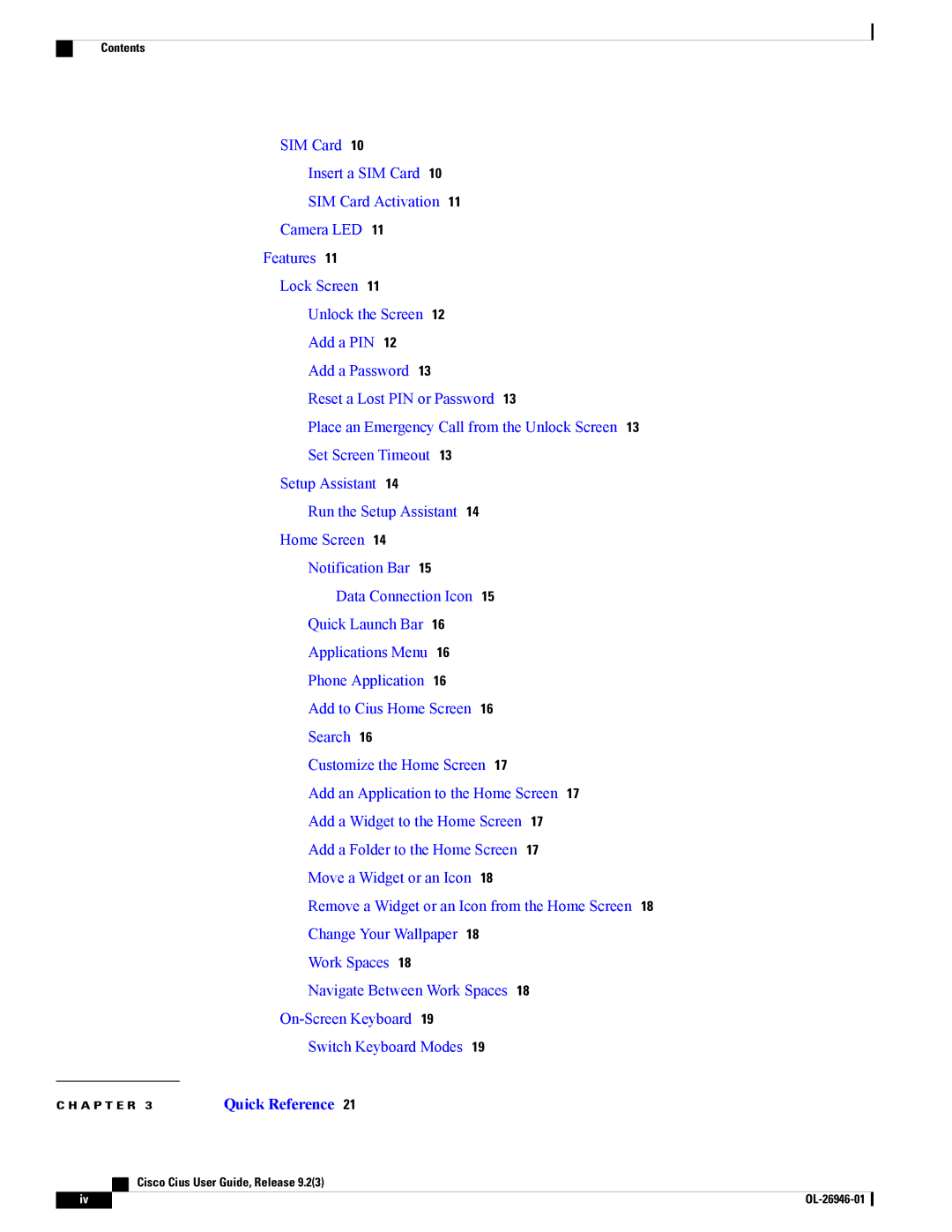 Cisco Systems CiscoCius manual Quick Reference 