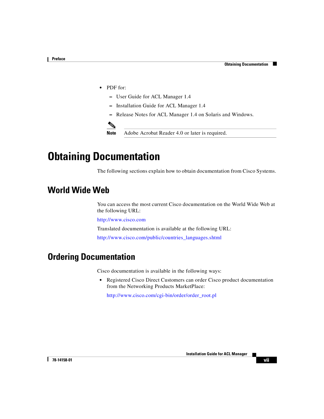 Cisco Systems CiscoWorks2000 manual Obtaining Documentation, World Wide Web, Ordering Documentation 