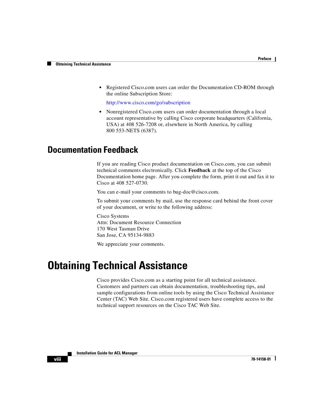 Cisco Systems CiscoWorks2000 manual Obtaining Technical Assistance, Documentation Feedback 