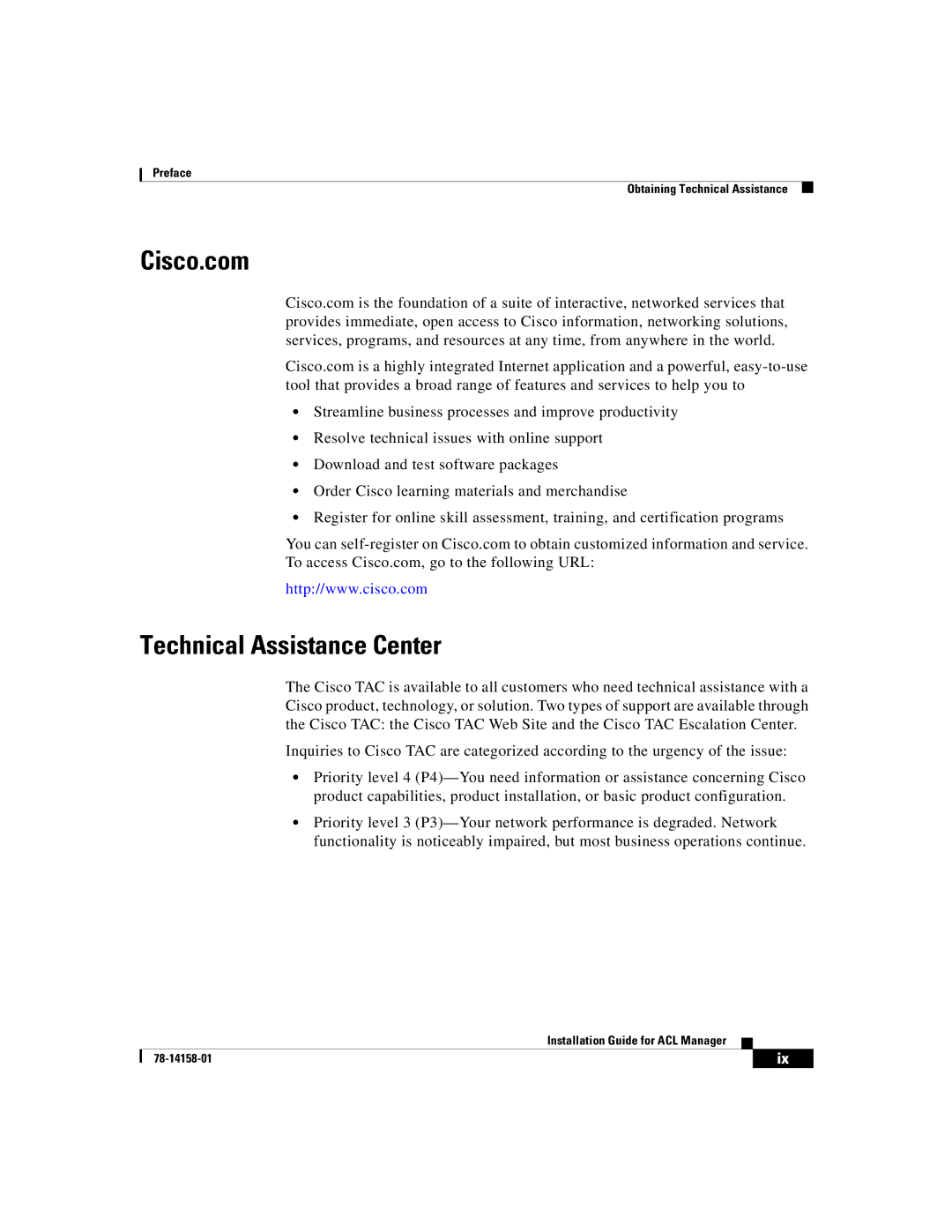 Cisco Systems CiscoWorks2000 manual Cisco.com, Technical Assistance Center 