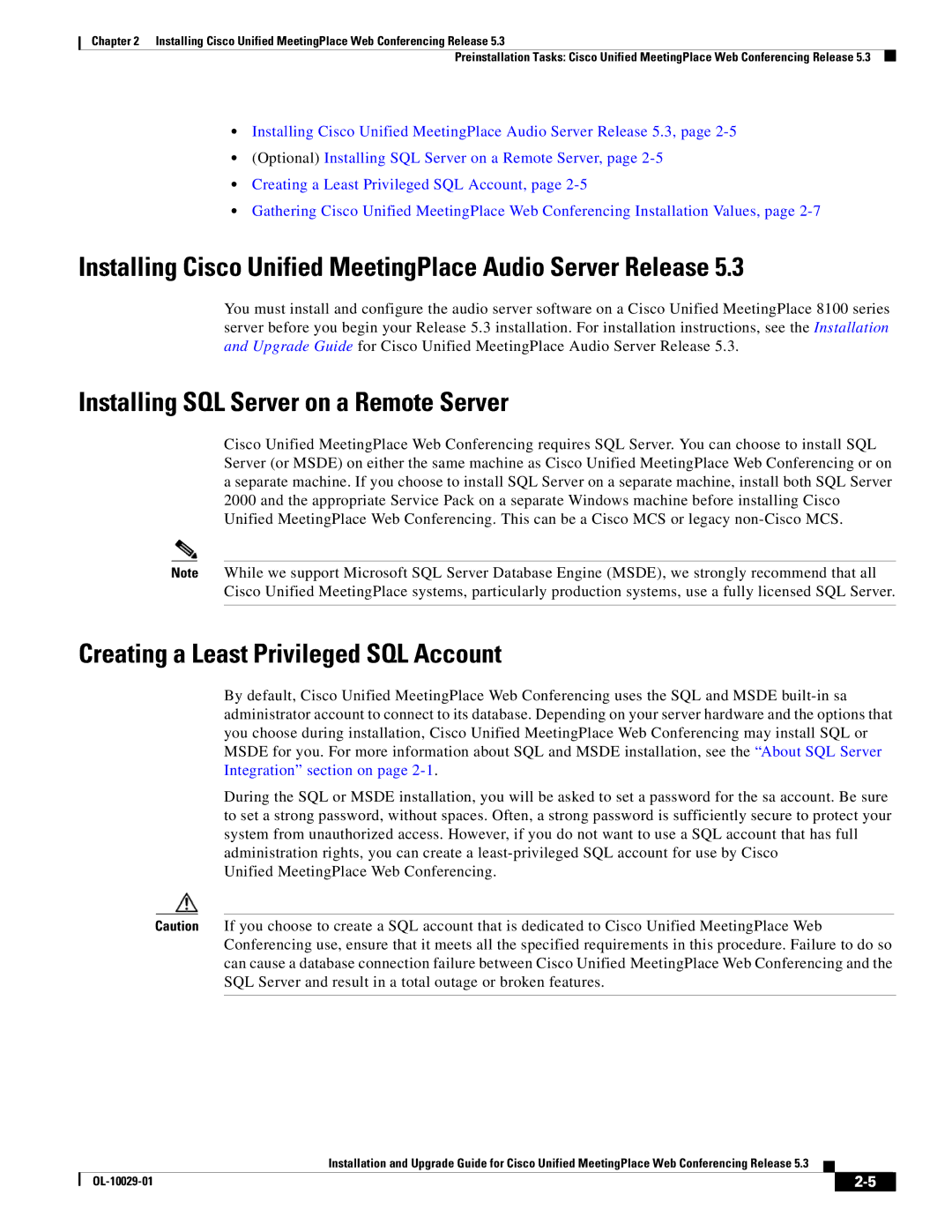 Cisco Systems Conference Phone manual Installing Cisco Unified MeetingPlace Audio Server Release 