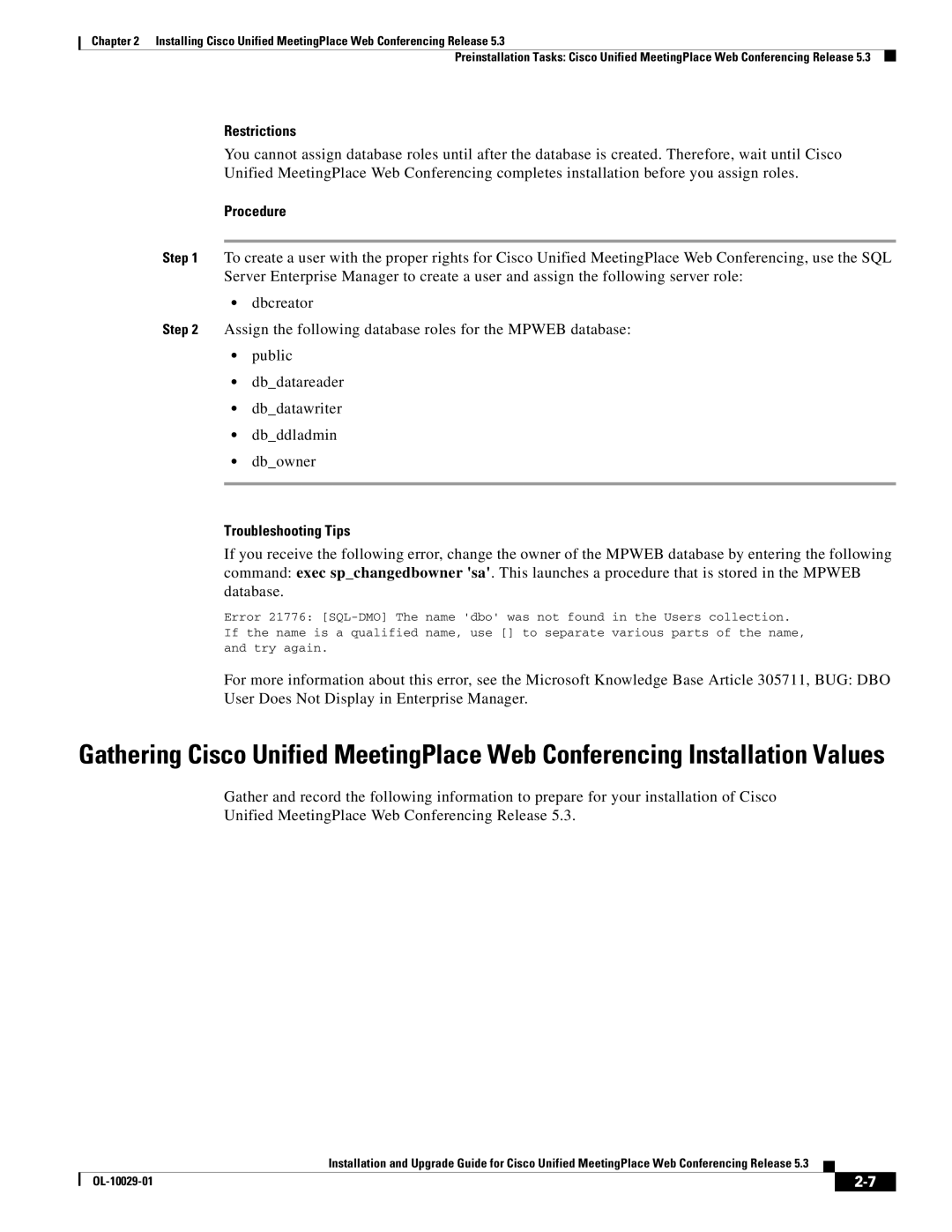 Cisco Systems Conference Phone manual Restrictions, Troubleshooting Tips 