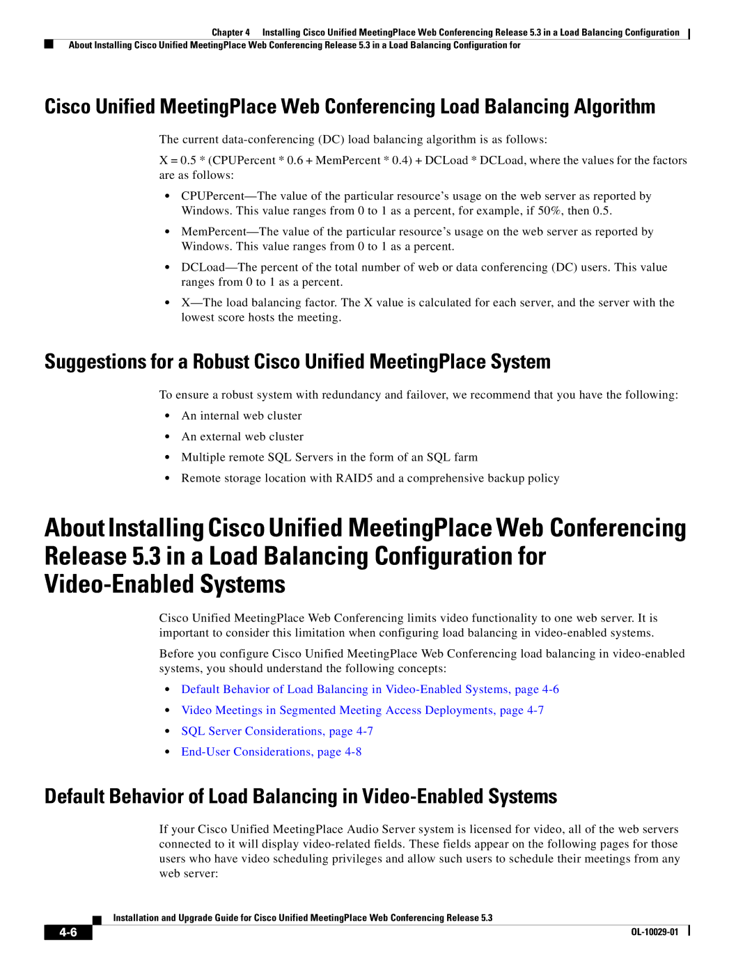 Cisco Systems Conference Phone manual Suggestions for a Robust Cisco Unified MeetingPlace System 