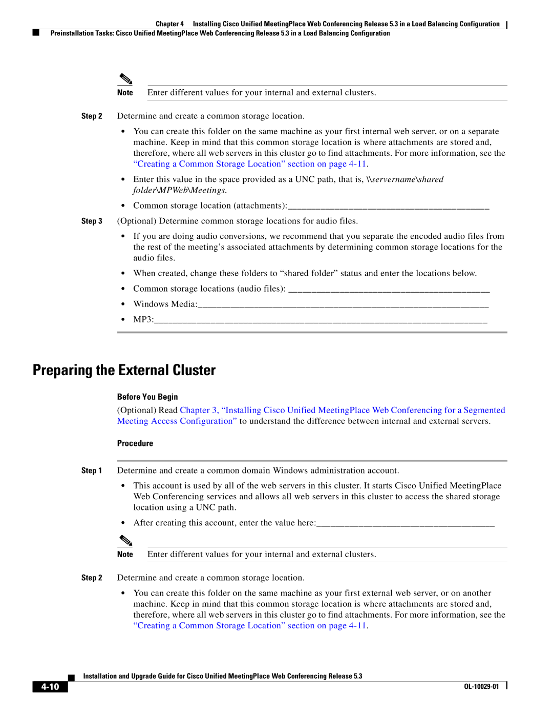 Cisco Systems Conference Phone manual Preparing the External Cluster 