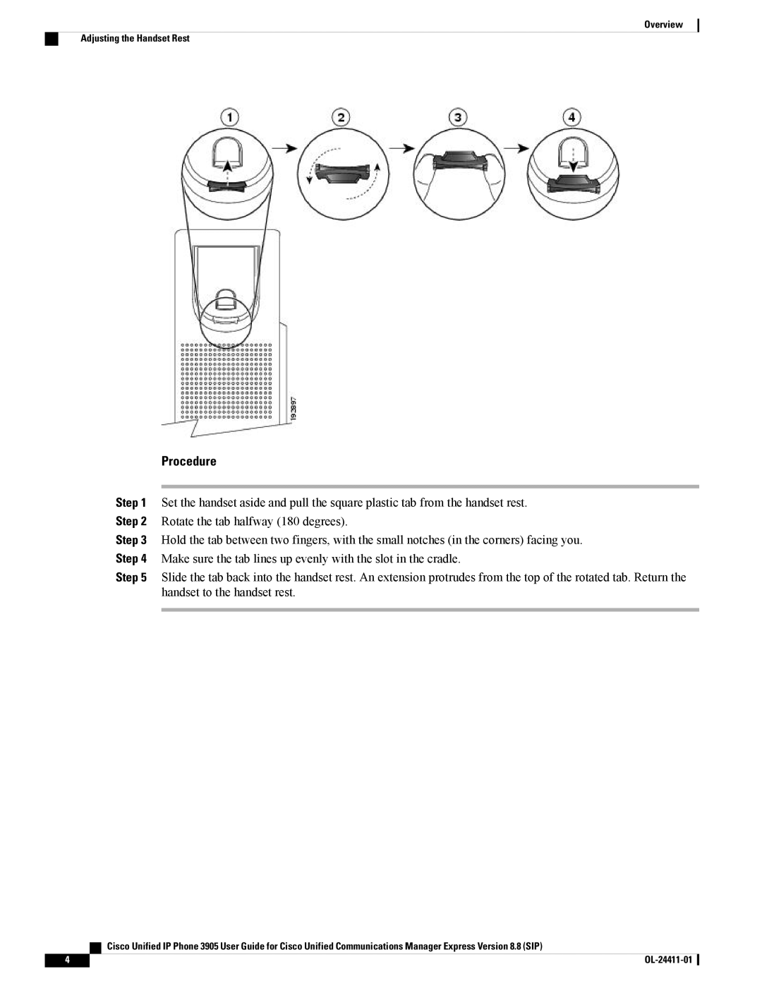 Cisco Systems CP3905BE manual Procedure 