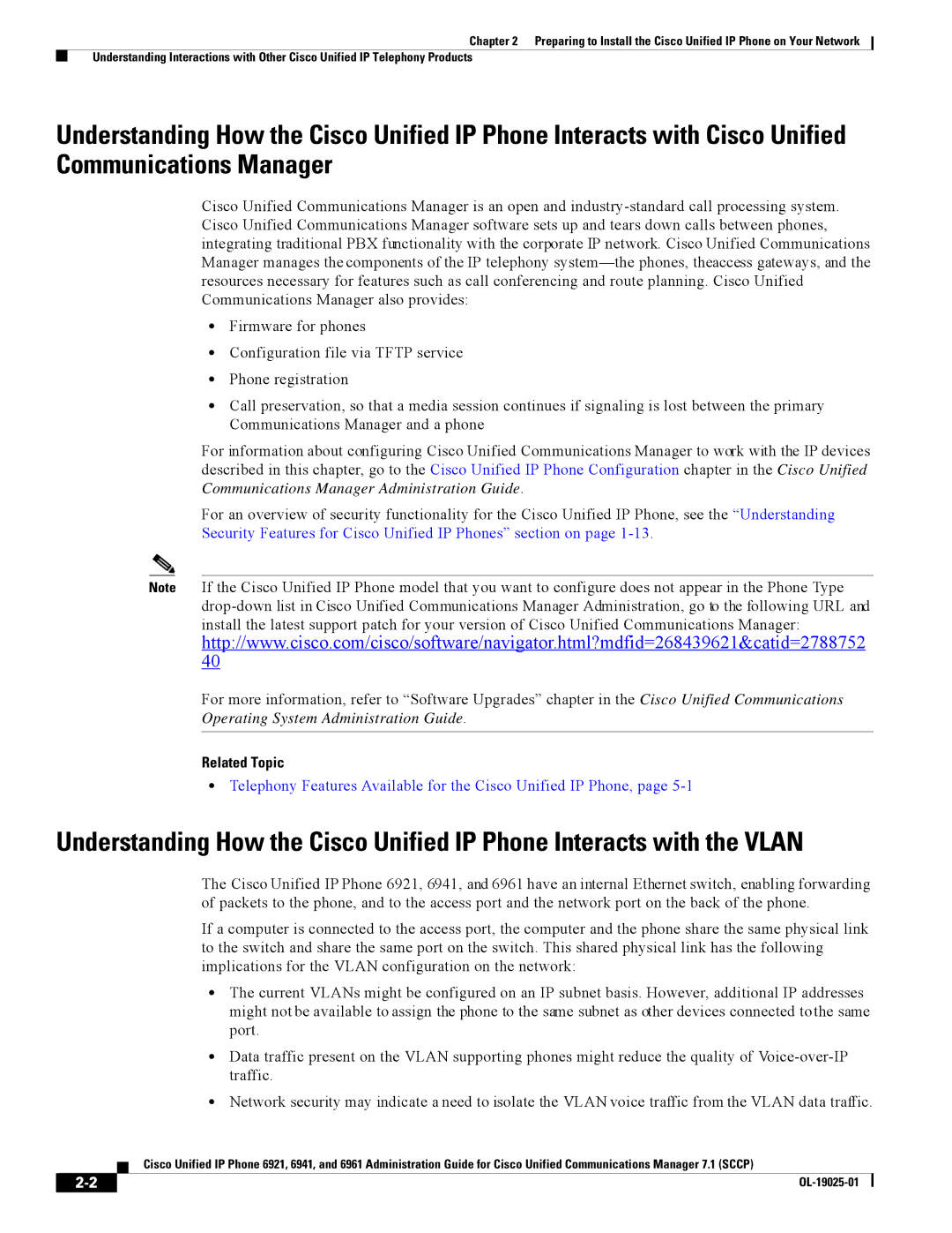 Cisco Systems CP6921CK9 manual Related Topic 